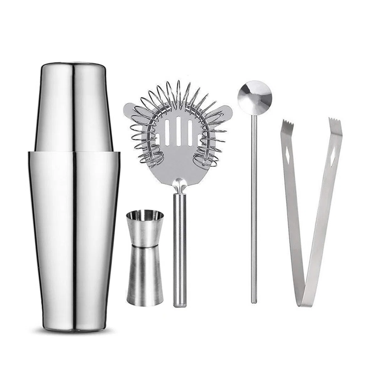 1/6/9/11 Uds coctelera de acero inoxidable barman copa vino mezclador cóctel Bar Set(5pcs 750x600)