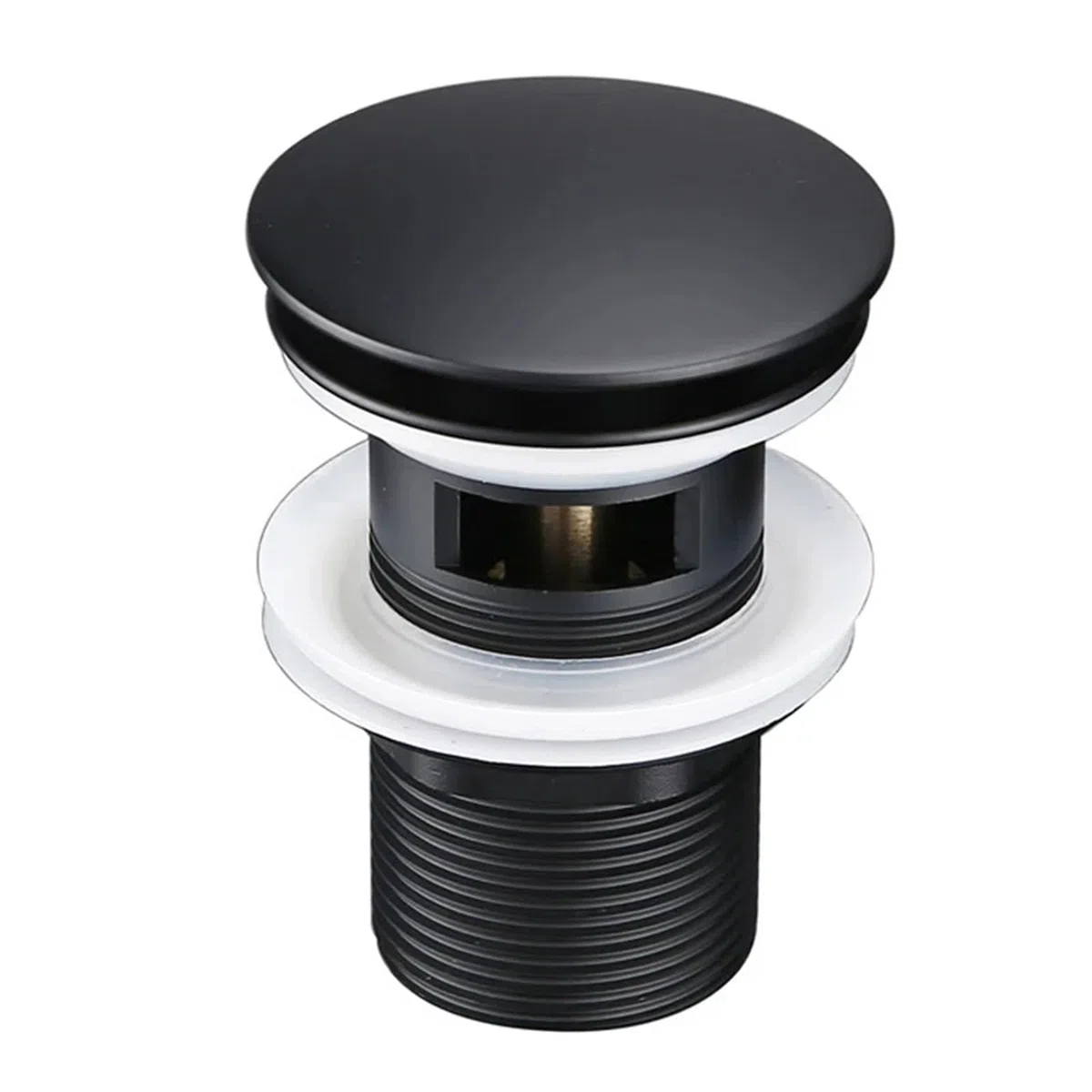 Valvula Click Clack Lavabo Fregadero de Lavabo baño, tapón residuos Drenaje emergente, Accesorios for grifos, Material latón Macizo, Negro, Cromo, Rosa, Oro Pulido(Orb-2)