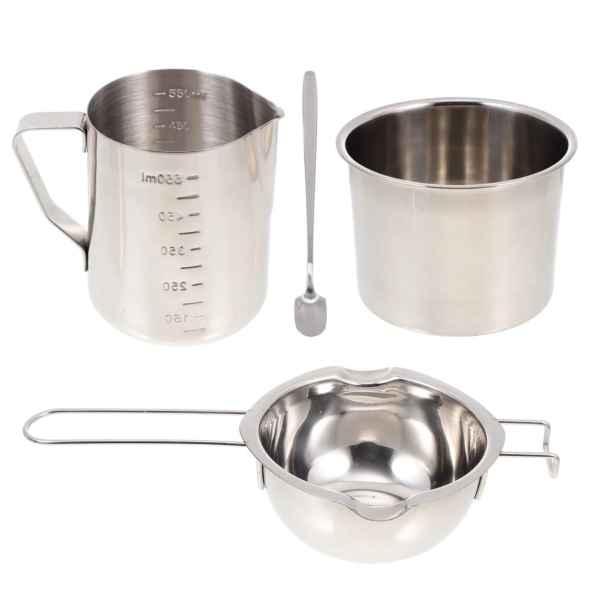 OSALADI Kit para Hacer Velas Artesanales Herramientas Fáciles de Usar Acero Inoxidable Plata y Accesorios Creativos para Elaboración Detallada en Casa