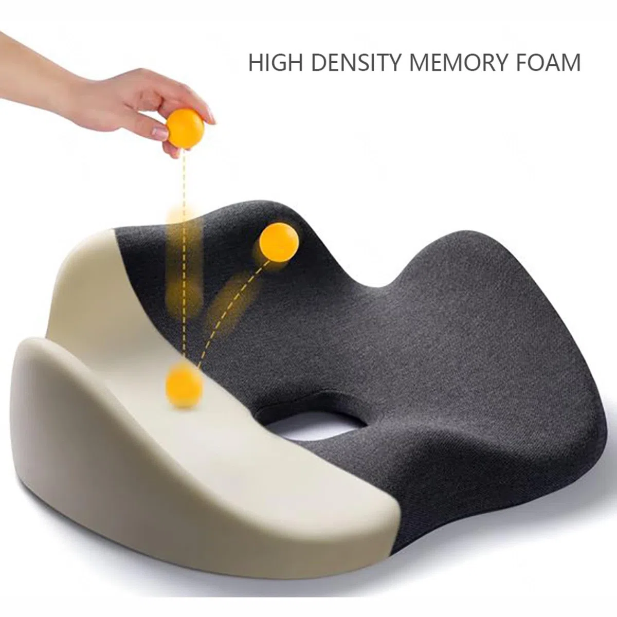 HAZARA Cojin Antiescaras, Cojín Silla para Alivio De Presión, Cojín Antiescaras para Espalda,Alivio del Dolor De Coxis,A-Gray