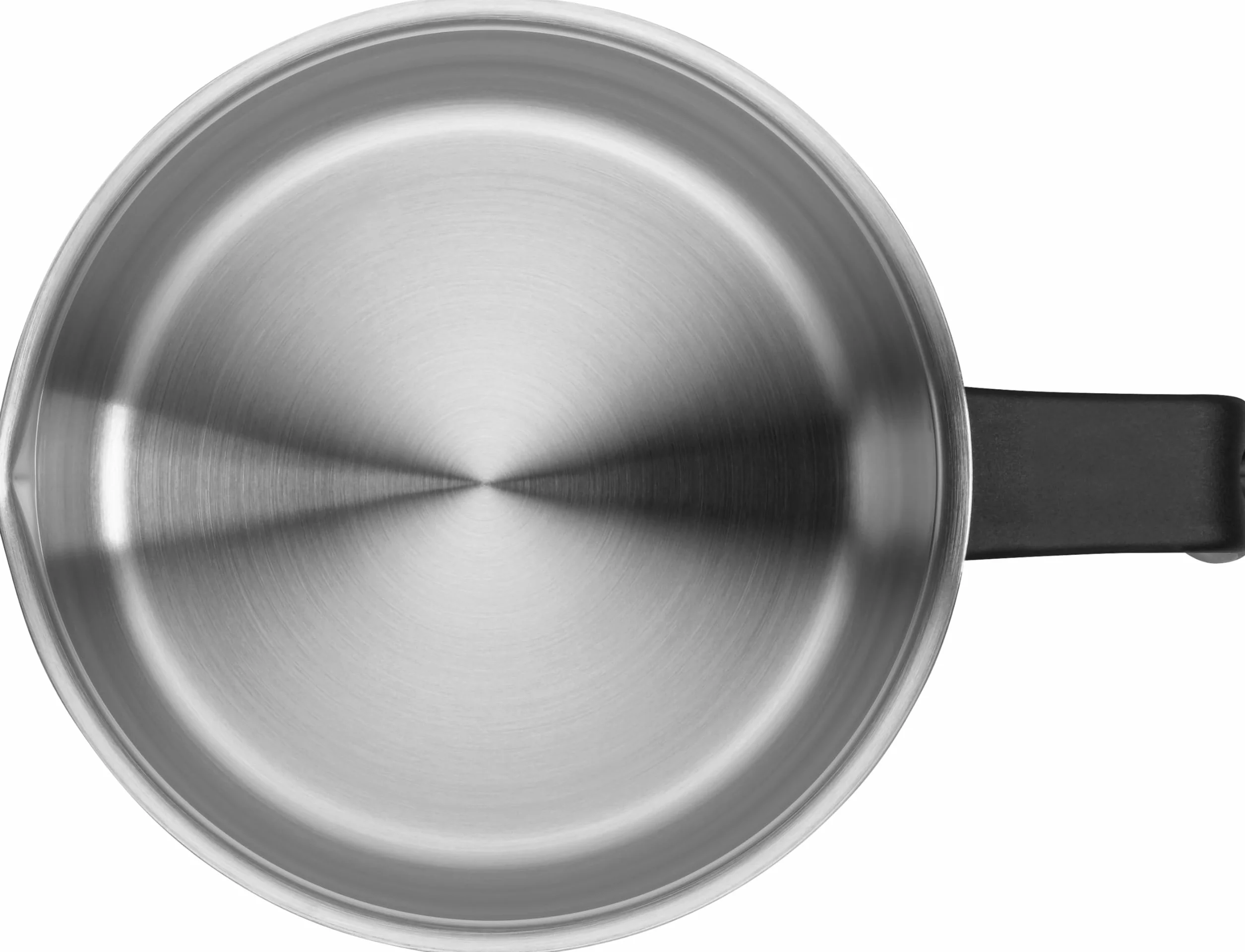 WMF Olla para Leche 1,7L sin Tapa 14 cm para cocinas de inducción, Cromargan de Acero Inoxidable Pulido, Borde para Verter, Mango de plástico, Apta para lavavajillas