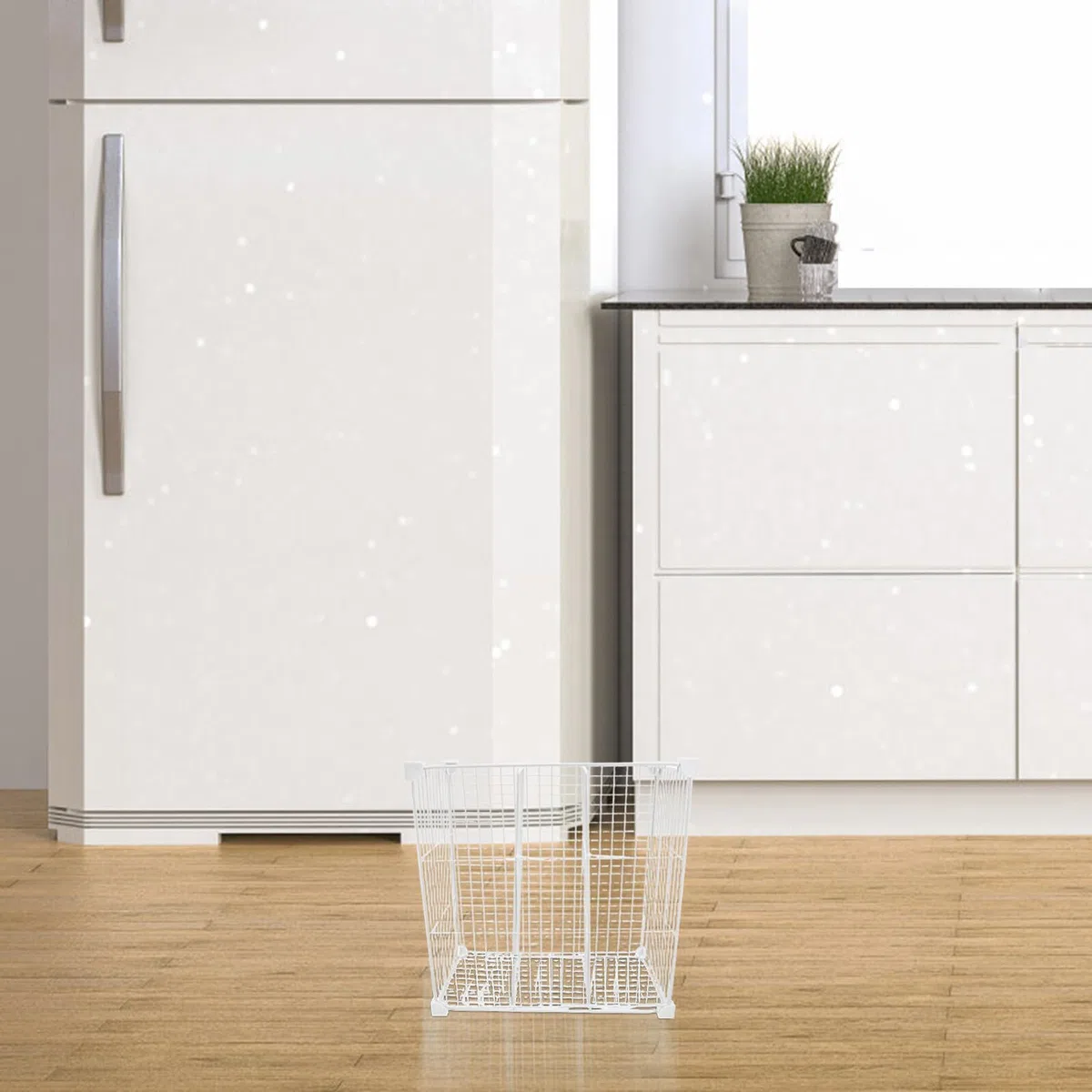Cabilock Cestas Organizadoras para Congelador de Arcón Separadores sin Metal con Compartimentos Profundos Estante Modular para Refrigerador Contenedores Resistentes para Almacenamiento y