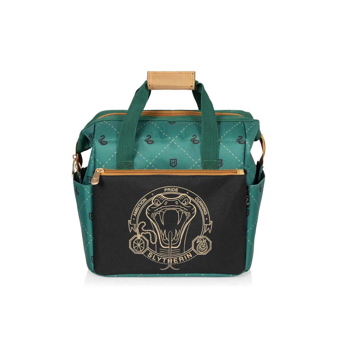 PICNIC TIME Warner Bros On The Go, 510-00-270-024-18, caja térmica suave, bolsa de almuerzo aislada, poliéster, Harry Potter Slytherin-negro con detalles verdes