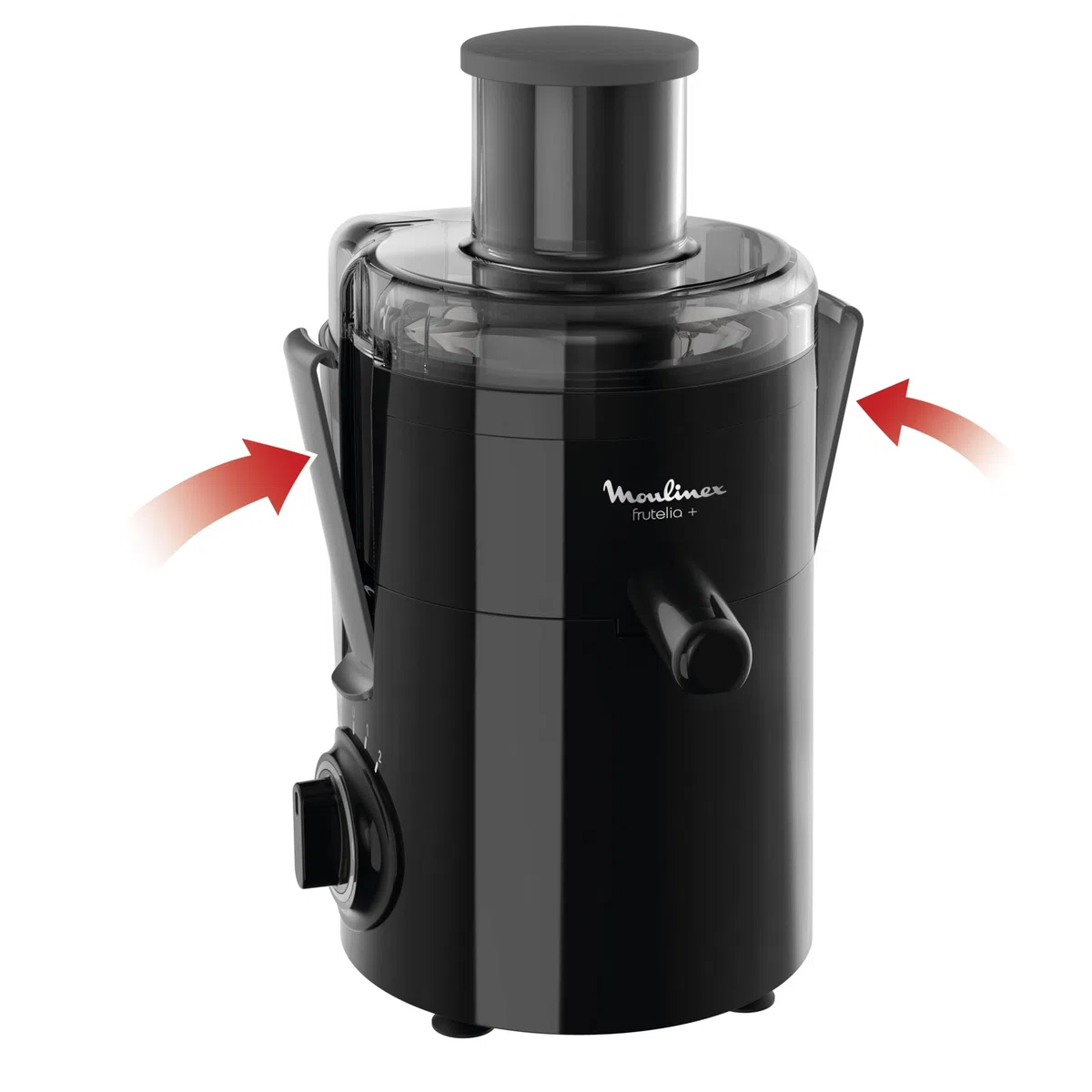 Moulinex Frutelia JU370810 - Licuadora 350 W, gran diámetro de apertura, diseño compacto, 2 velocidades, filtro de acero inoxidable, depósito de 950 ml, piezas extraíbles aptas para lavavajillas