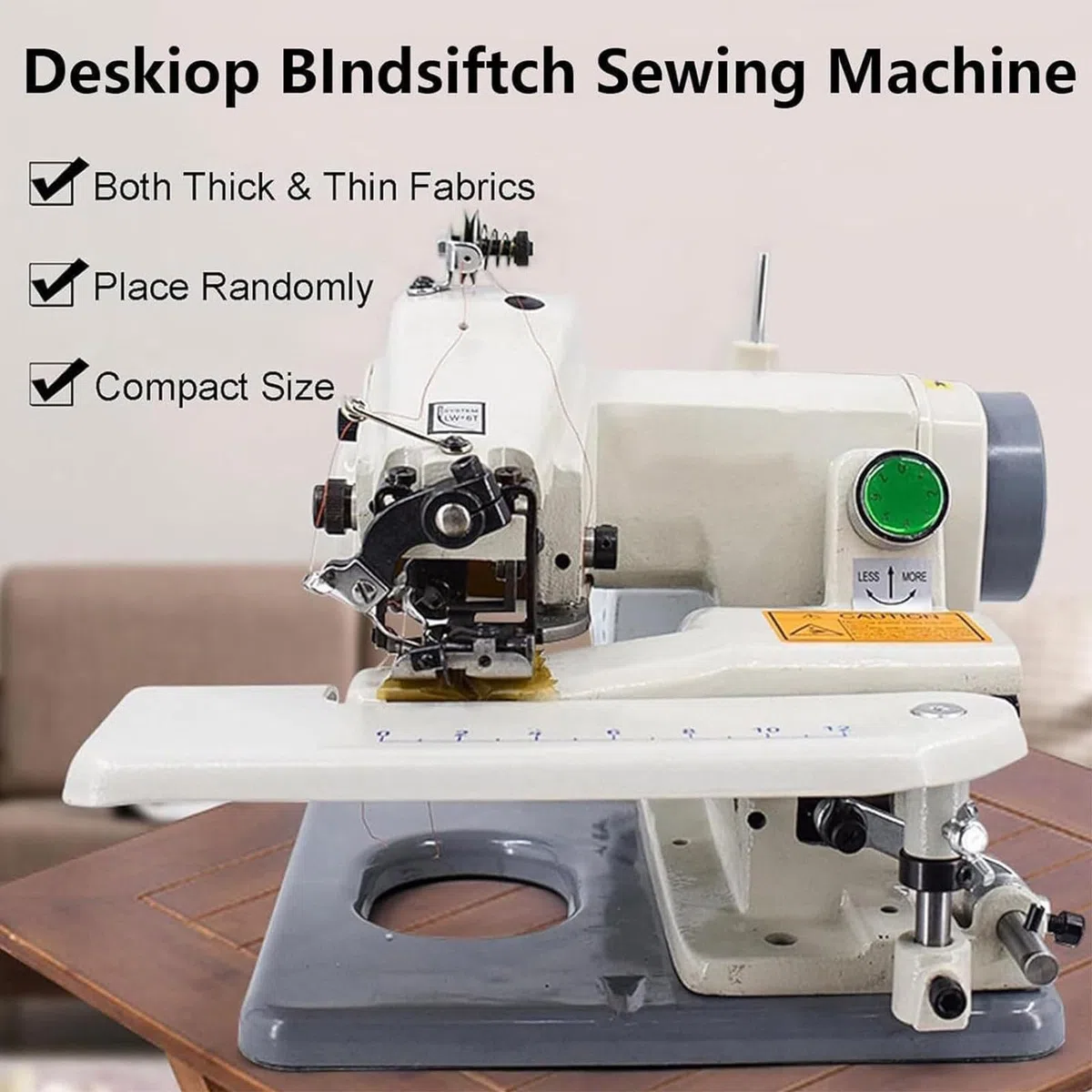 Máquina de Dobladillo Invisible de 10 Agujas para arreglos Profesionales – Máquina de Coser y Bordar portátil para Hacer dobladillos en Pantalones, con Pedal