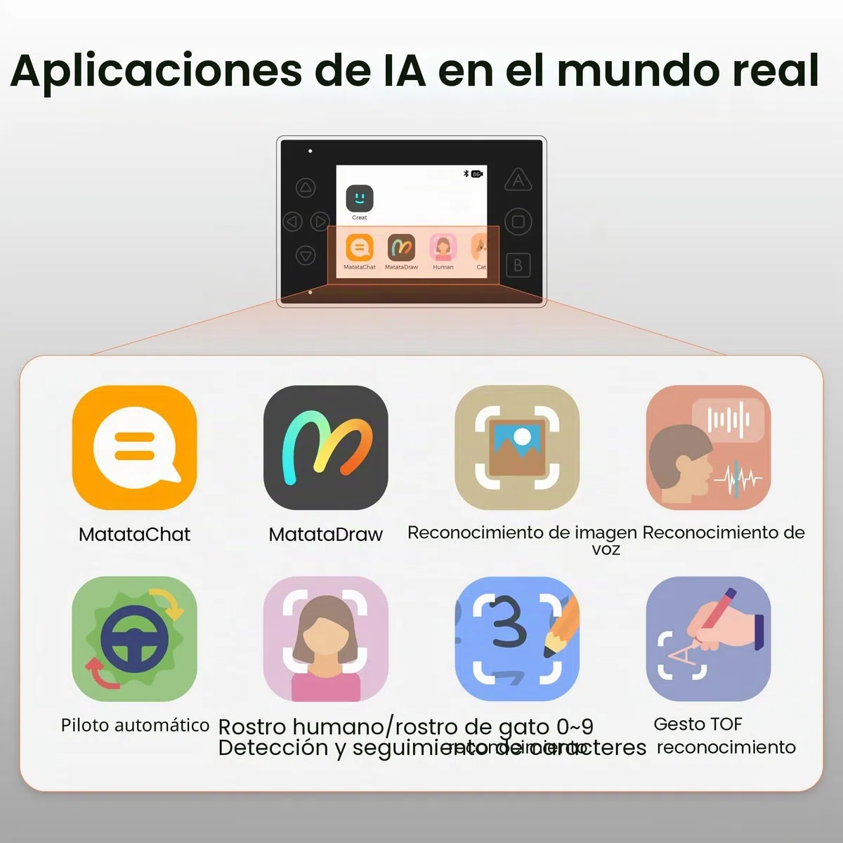 Robot Programable para Niños, MatataStudio Nous AI Juguete Robot compatible con Entrenamiento de AI Scratch Python Coche Robot Inteligente con Cámara STEM Juguete de Aprendizaje para Niños de 12+ años