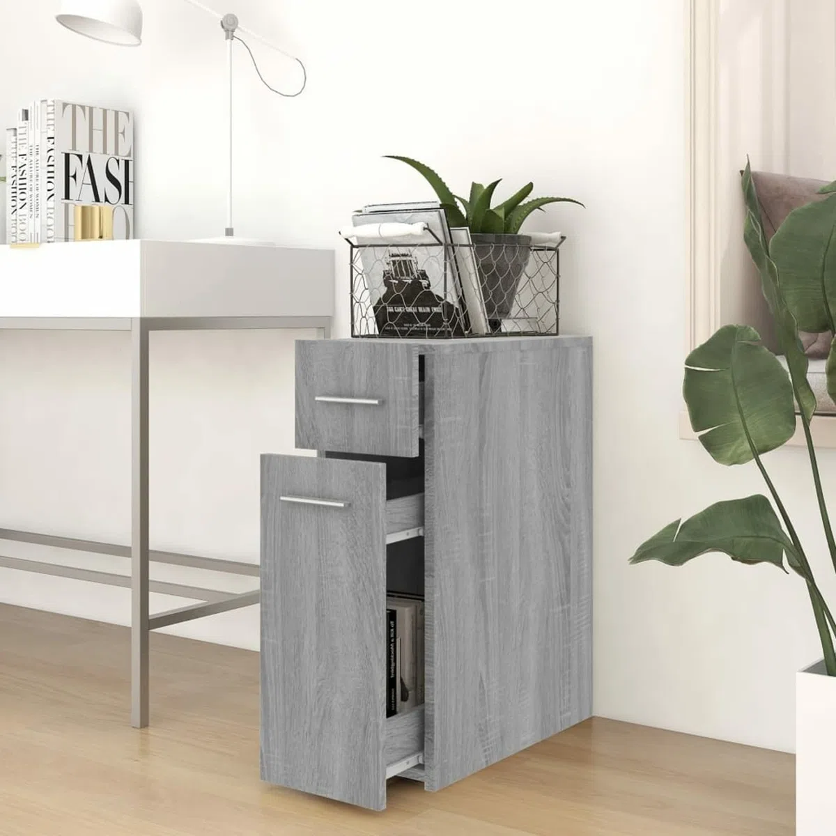 Armario botiquín Madera contrachapada Gris Sonoma 20x45,5x60cm, Caja Medicamentos, Botiquín Versátil, Caja De Almacenamiento