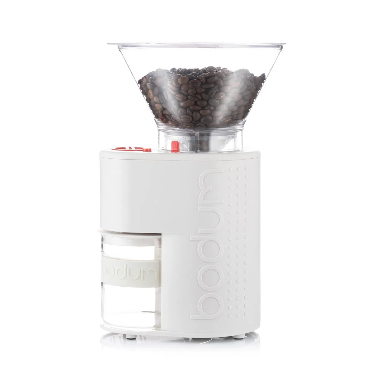 Bodum BISTRO Burr Grinder, Electronic Coffee Grinder with Continuously Adjustable Grind, White