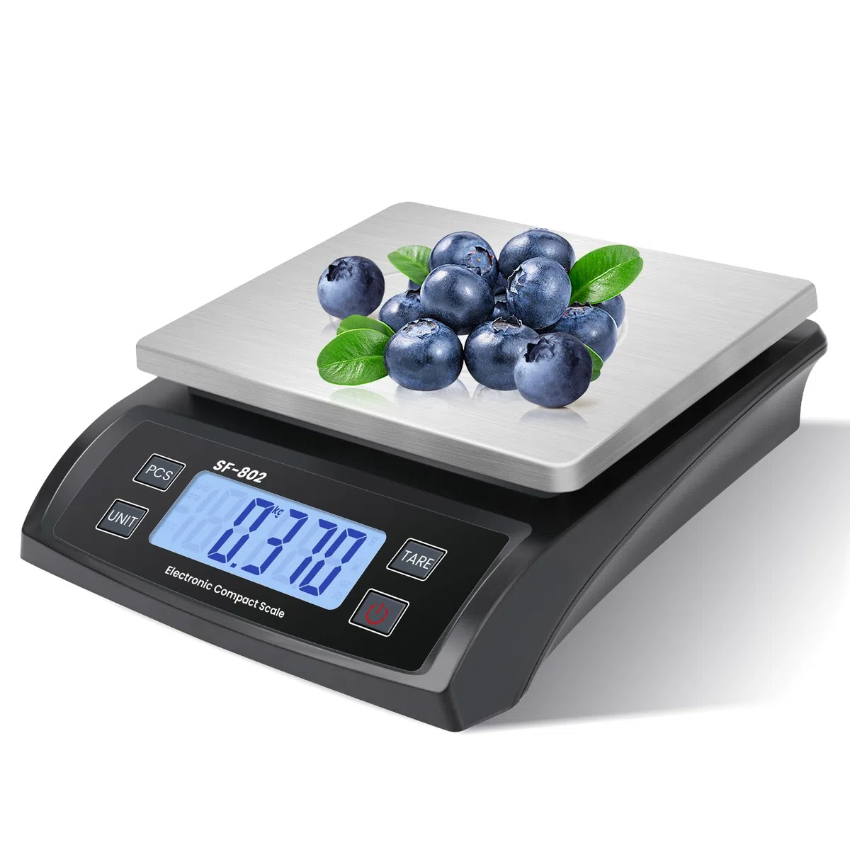 Báscula digital grande de cocina de 30 kg, báscula electrónica de pesaje de alimentos para preparación de comidas, hornear, cocinar carne, báscula de pan inoxidable con pantalla LCD, función de tara,