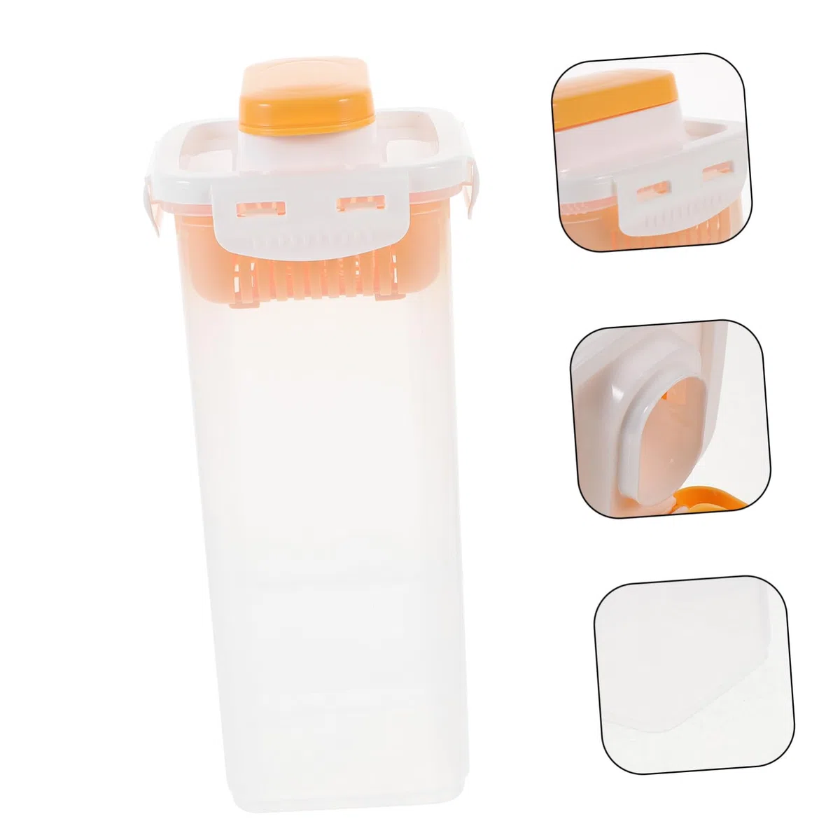 2 piezas Caja para Detergente Transparente con Tapa Hermética para Polvo y Líquido Almacenaje Multiusos para Lavandería Hogar Hotel y Restaurante