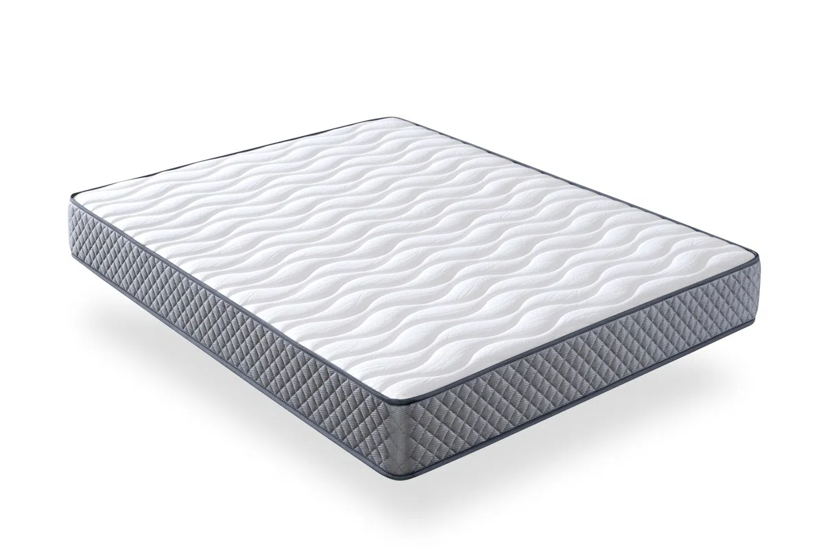 Colchon 90x190 Viscoelástico Doble Cara Invierno/Verano. Firmeza Media MemorySens. Adaptable, Higiénico y Transpirable. Individual Color Gris. Modelo Orbit Altura 14 cm