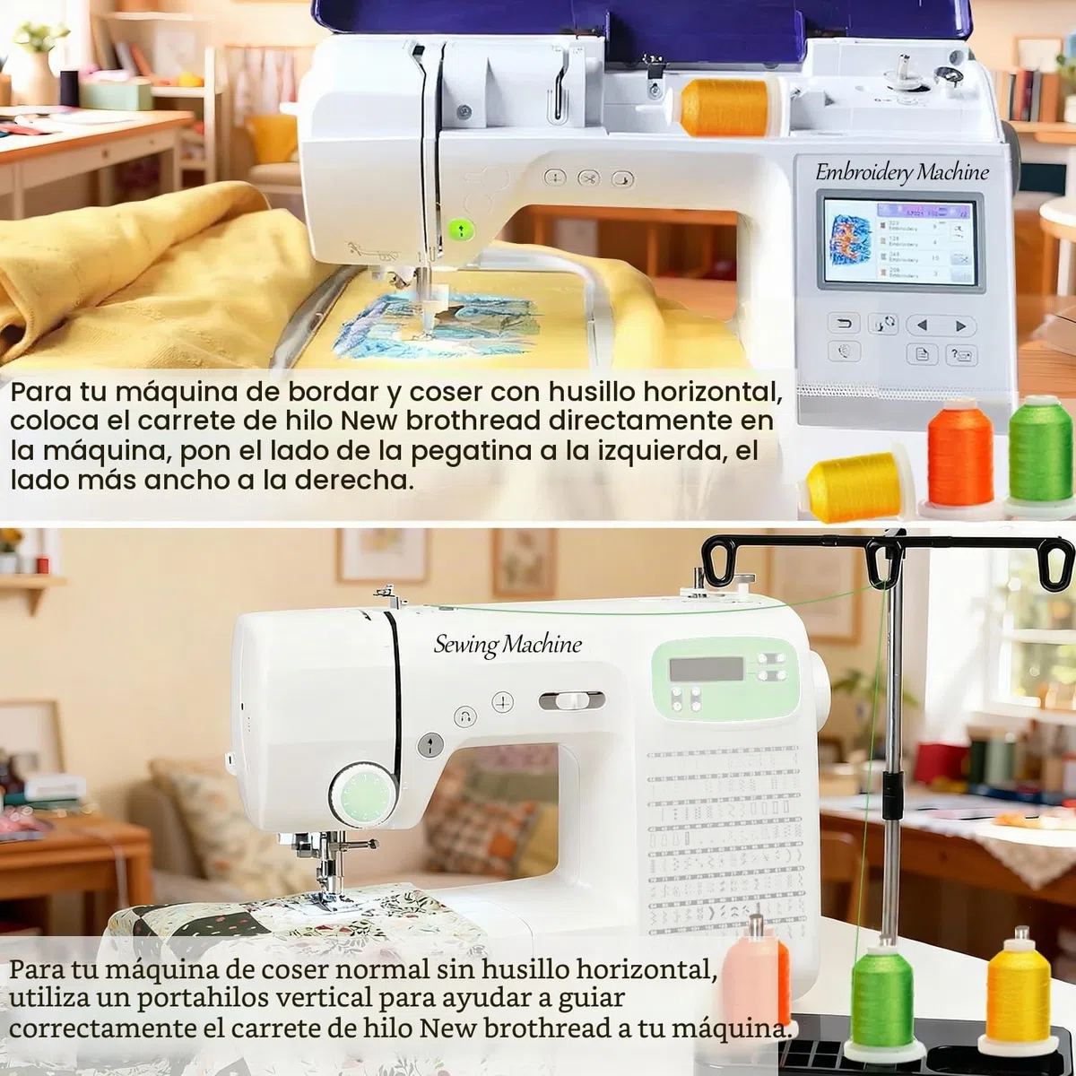 New brothread 42 carretes 1000M (1100Y) Poliéster Bordado Máquina Hilo para profesional entusiastas del bordado y principiantes