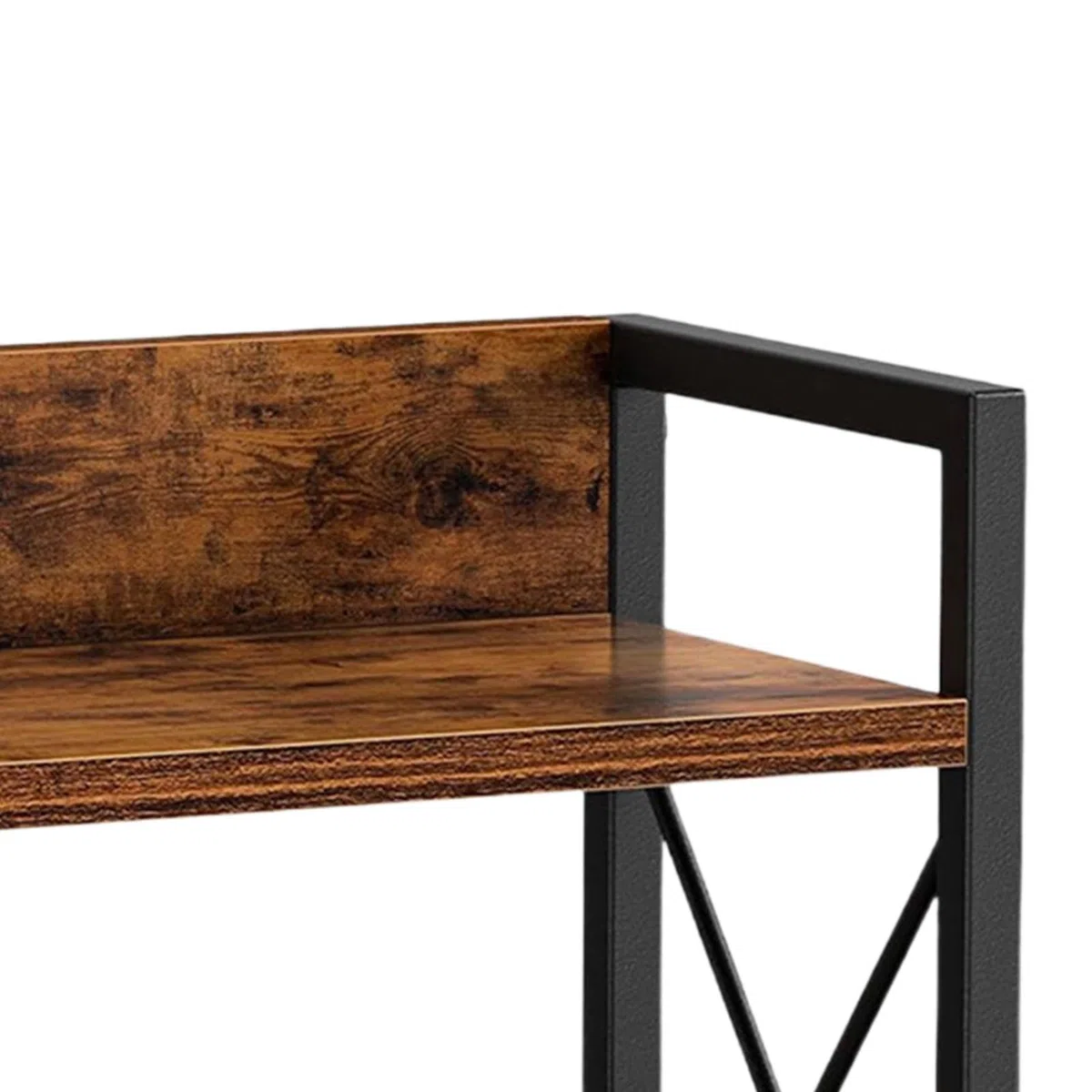 Generisch Estante de especias - Organizador de armario de cocina de 2 niveles de hierro y madera, organizador de condimentos para la encimera, organizador de esquina para despensa, hogar, baño, salón