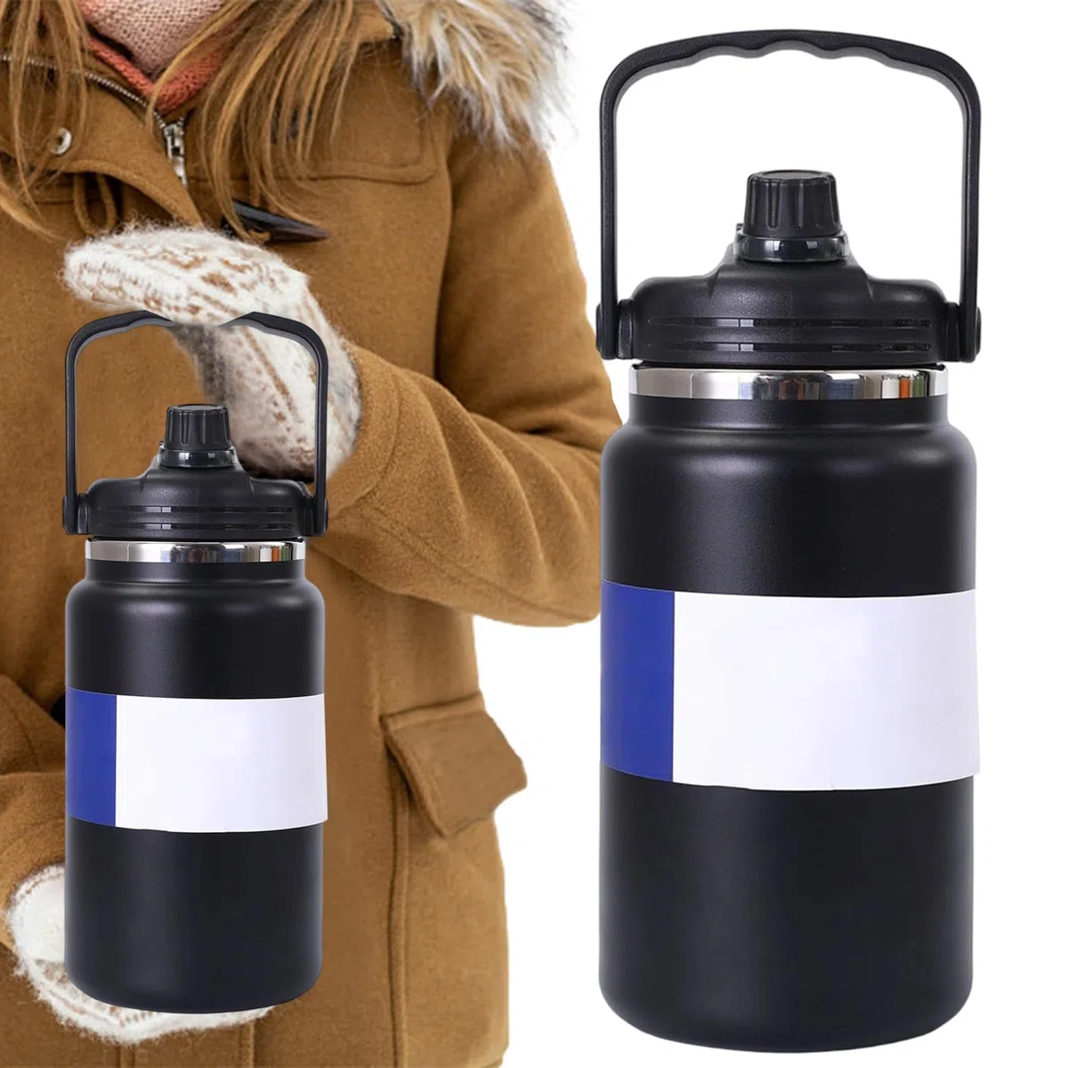Termo Isotérmico Termo Al Vacío De 4 Litros | Botella De Agua De Acero Inoxidable Para Gimnasio Senderismo Escuela Viajes Camping Ciclismo Deportes Y Actividades Al Aire