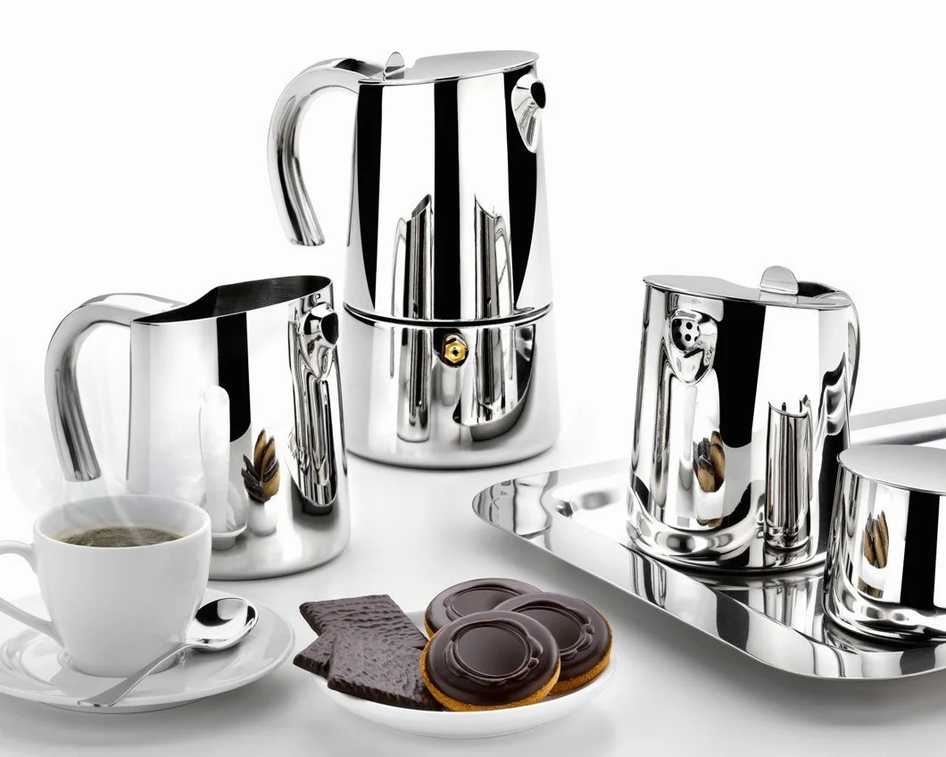 BRA Bella Cafetera, Capacidad 10 Tazas, Acero Inoxidable 18/10, Único