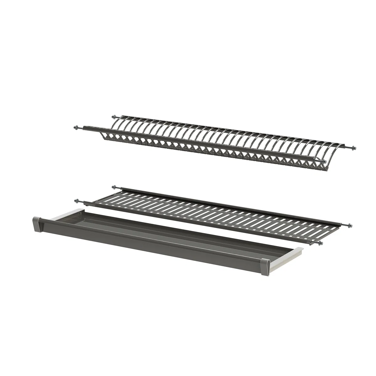 Escurreplatos en kit de acero estampado para mueble de 80 cm