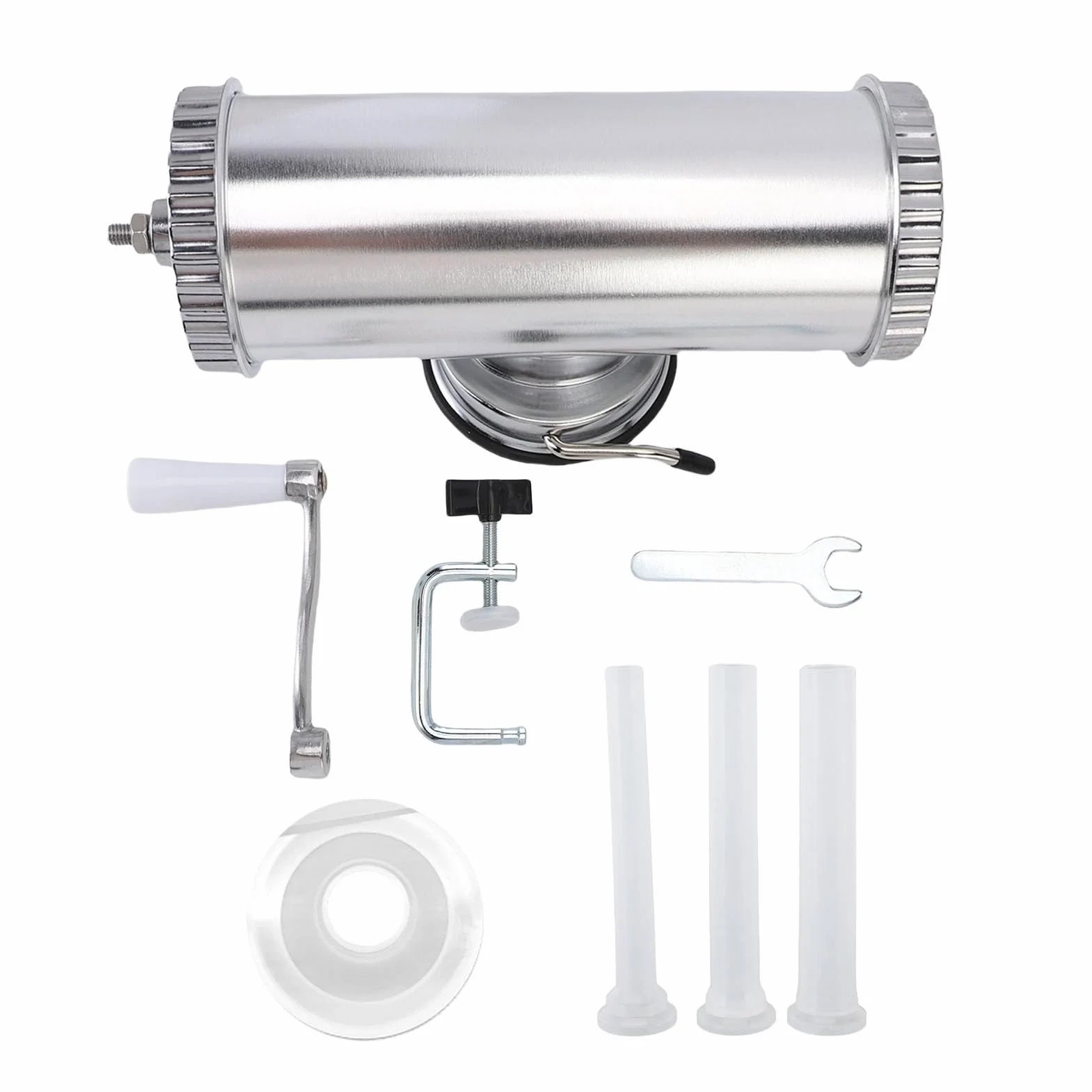 KIMISS Embutidora Manual de Salchichas de Acero Inoxidable | Máquina Llenadora de Carne Compacta para Uso Doméstico y Comercial, Eficiente y Ajustable (S 22,5 cm/8,86 pulgadas de diámetro)