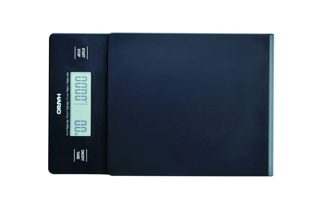 Hario V60 VST-2000B VST2000B-Balanza, Color Negro