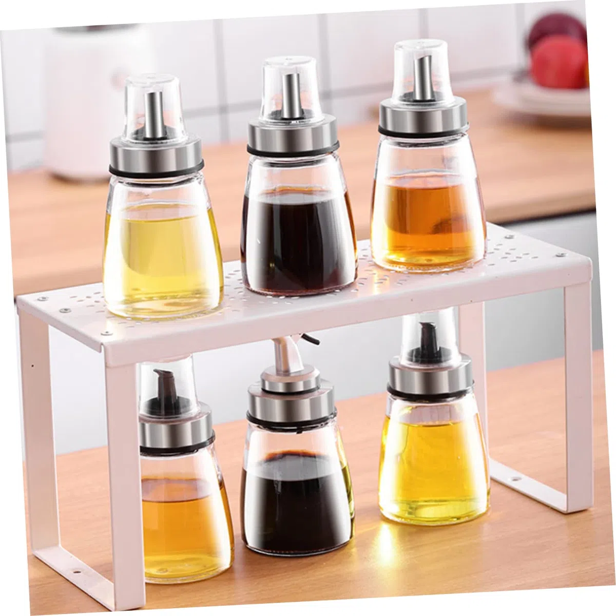 LABRIMP 3piezas Botella De Condimento Botella Transparente De Vidrio Para Aceite y Vinagre Dispensador De Salsa De Soja Para Cocina