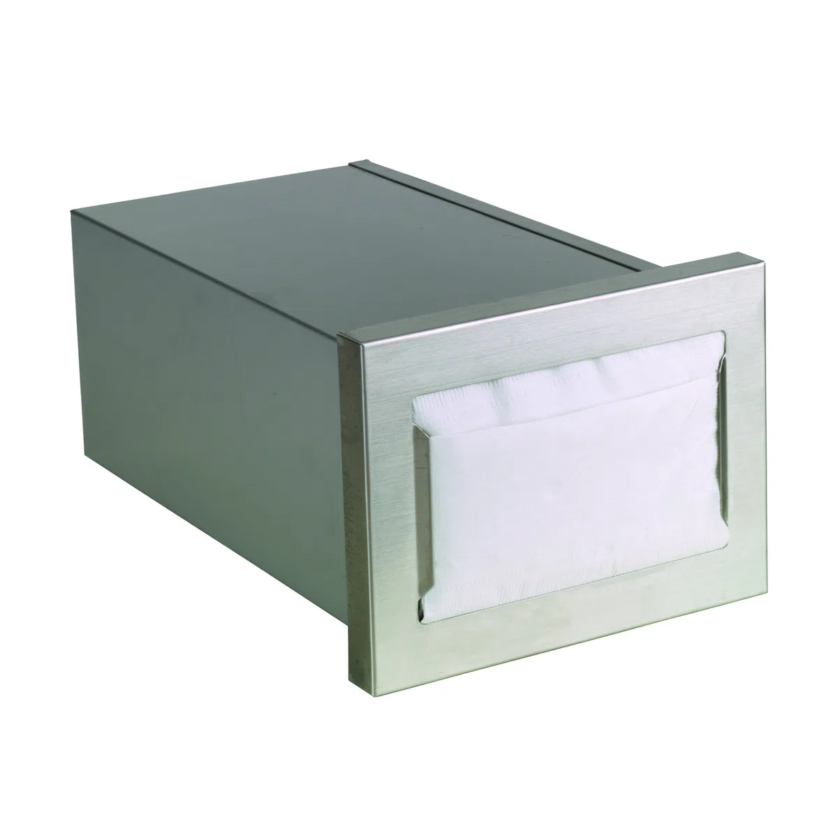 CMND serie inoxidable construido en dispensador de servilletas, Horizontal, 1