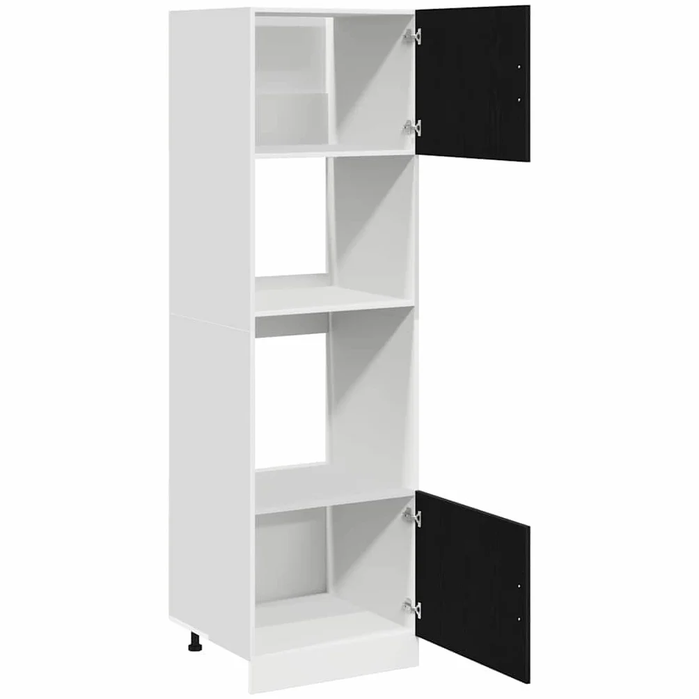 Mueble Colgante con Estante Roble Negro 60 x 57 x 207 cm