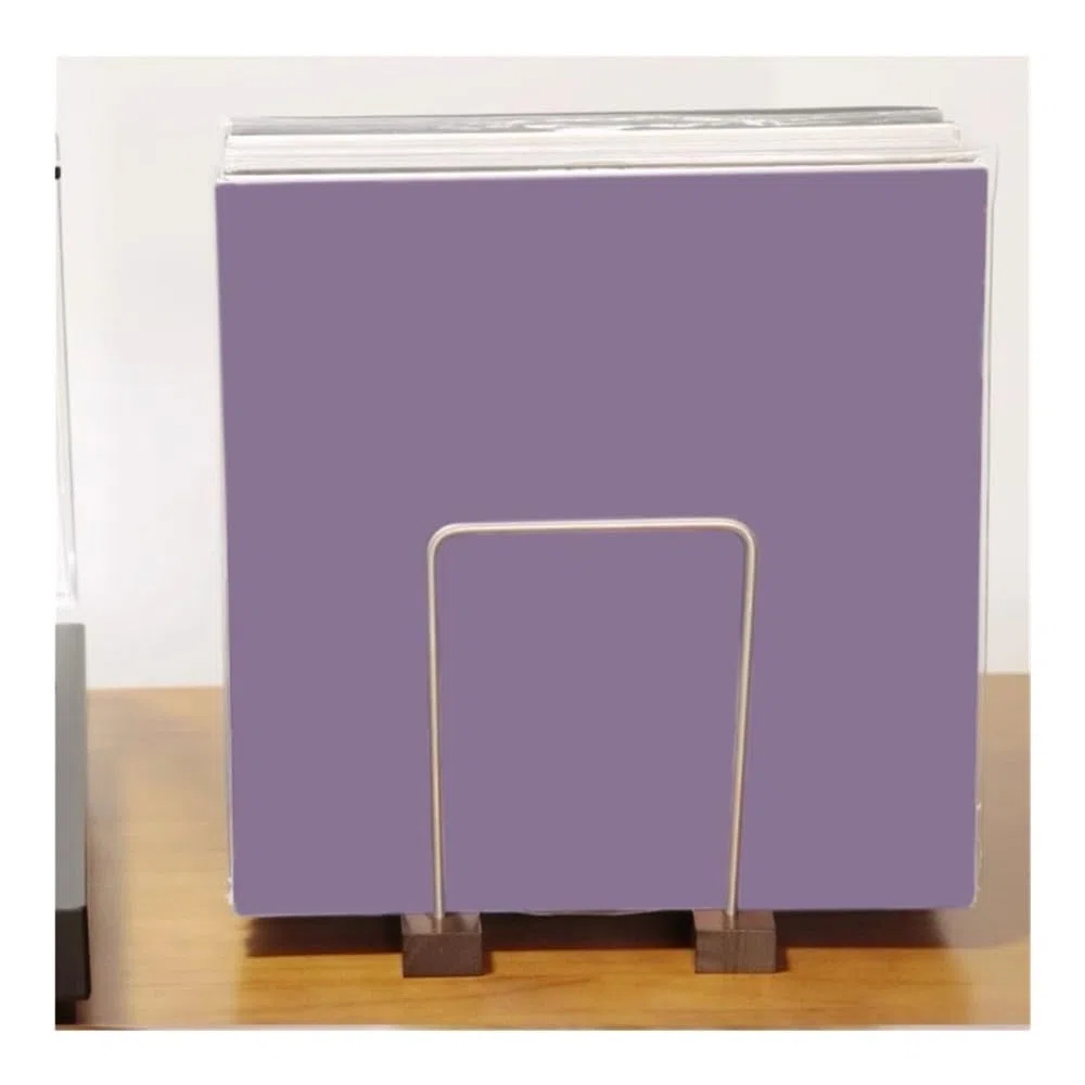 Estante para discos de vinilo, soporte de exhibición de metal para hasta 20 álbumes de LP, decoración de escritorio y oficina, caja de CD, perfecto para los amantes de la música y coleccionables