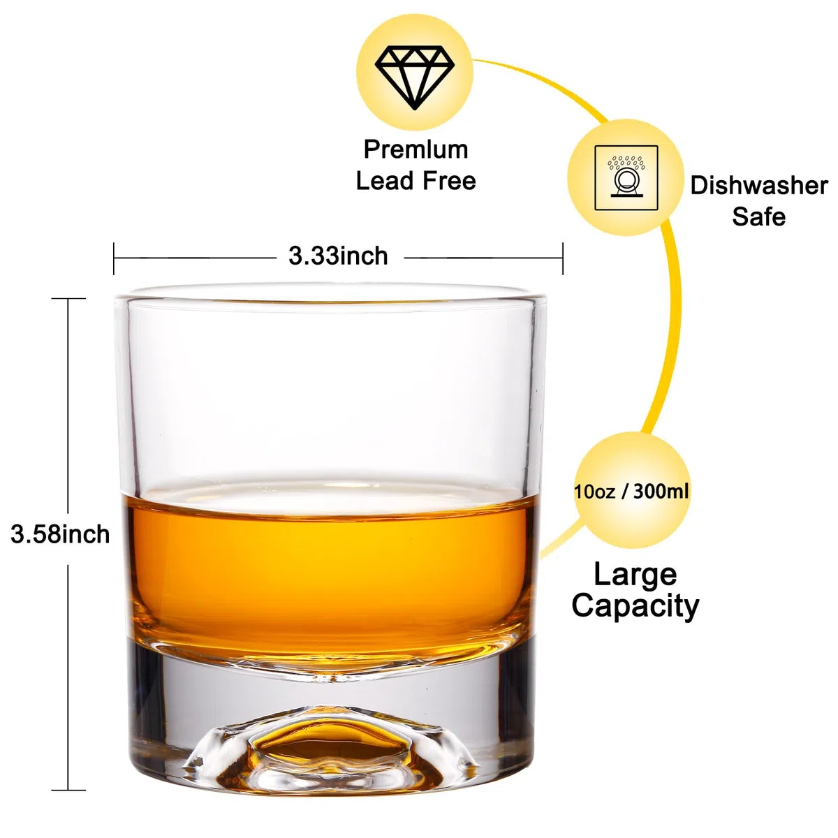 LORSIA Old Fashioned Glass