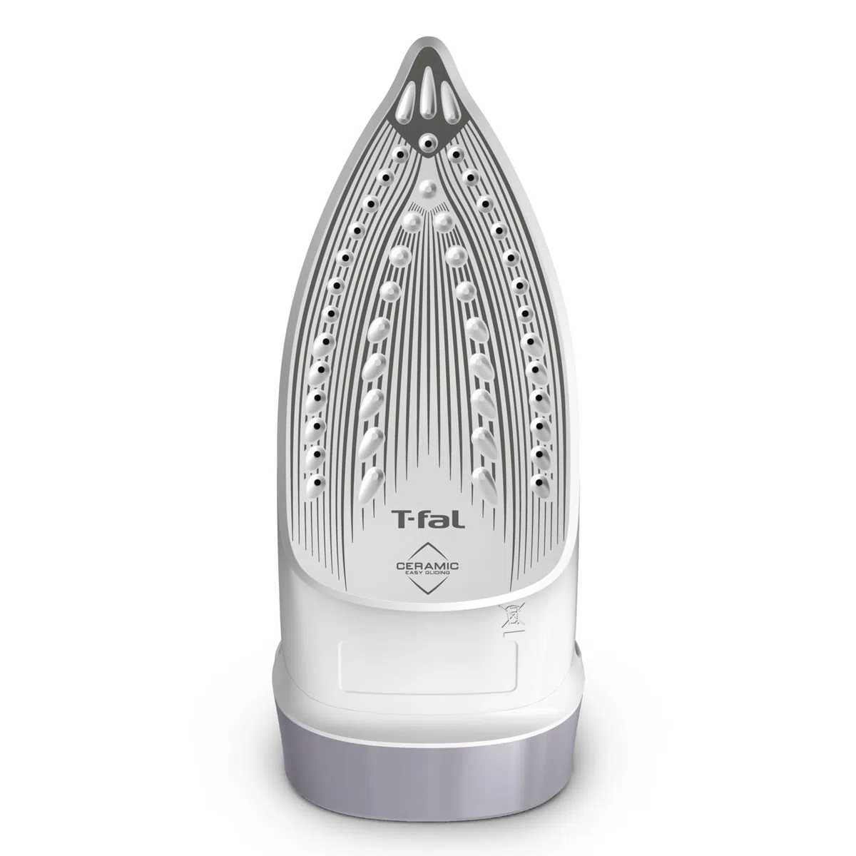 T-fal Virtuo FV2C80U0 - Plancha de vapor con cable retráctil y apagado automático, suela de cerámica XL, color gris