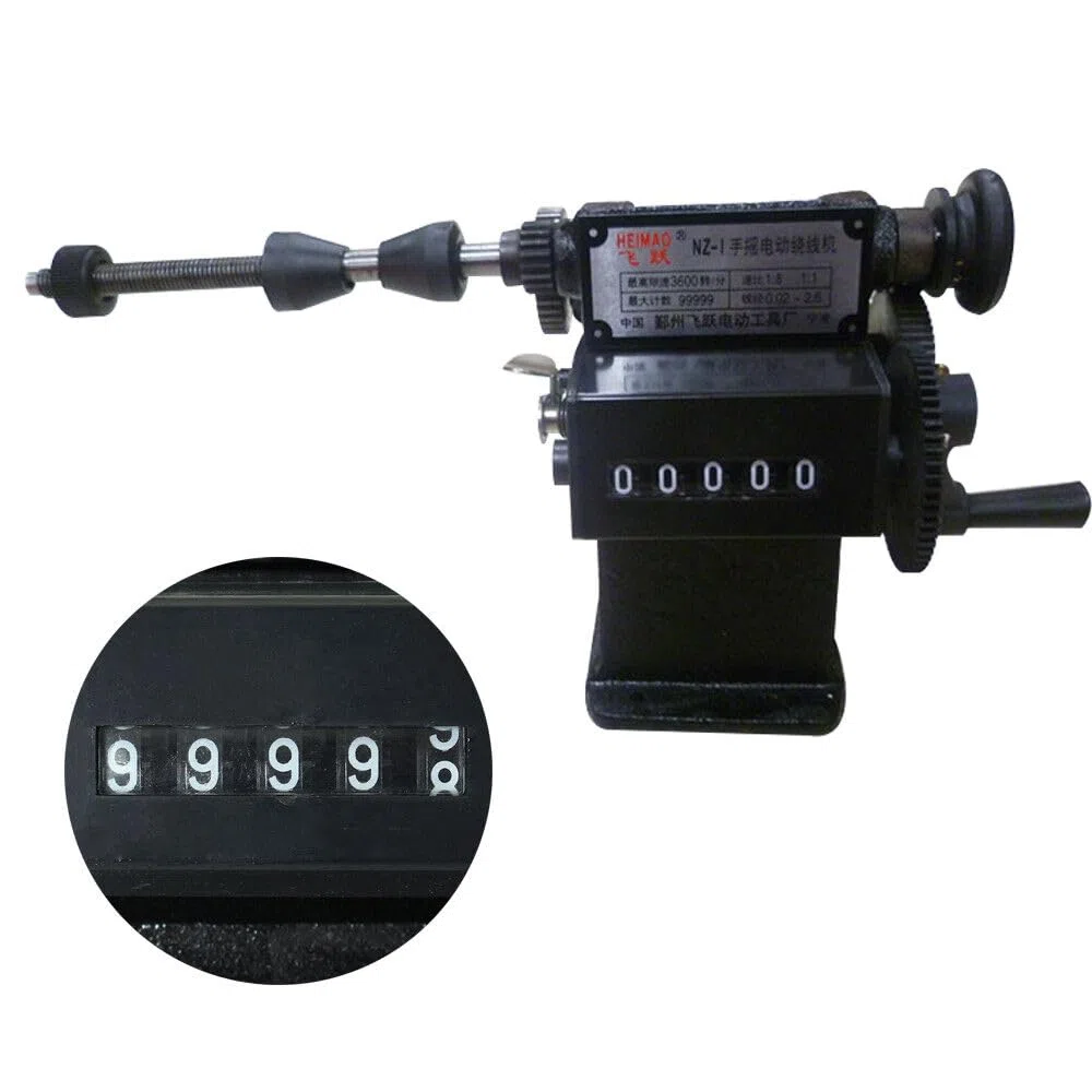 Máquina de bobinado de bobinado de mano 0-99999 máquina de doble propósito para contar y bobinar bobinas