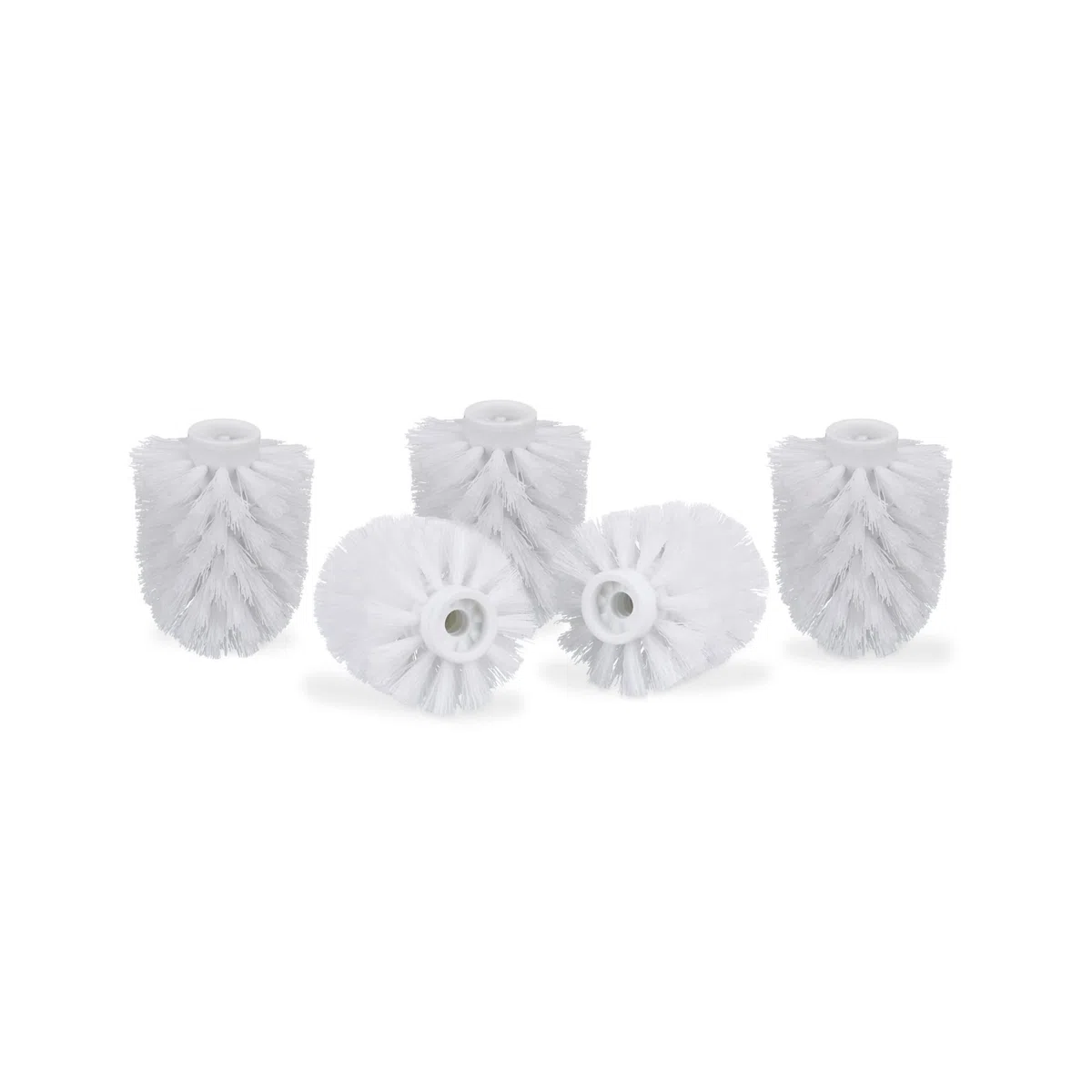 Juego 20 Cepillos de Recambio Escobilla de Baño, Plastico, Rosca de 9,5 mm y Diámetro de 8 cm, Blanco