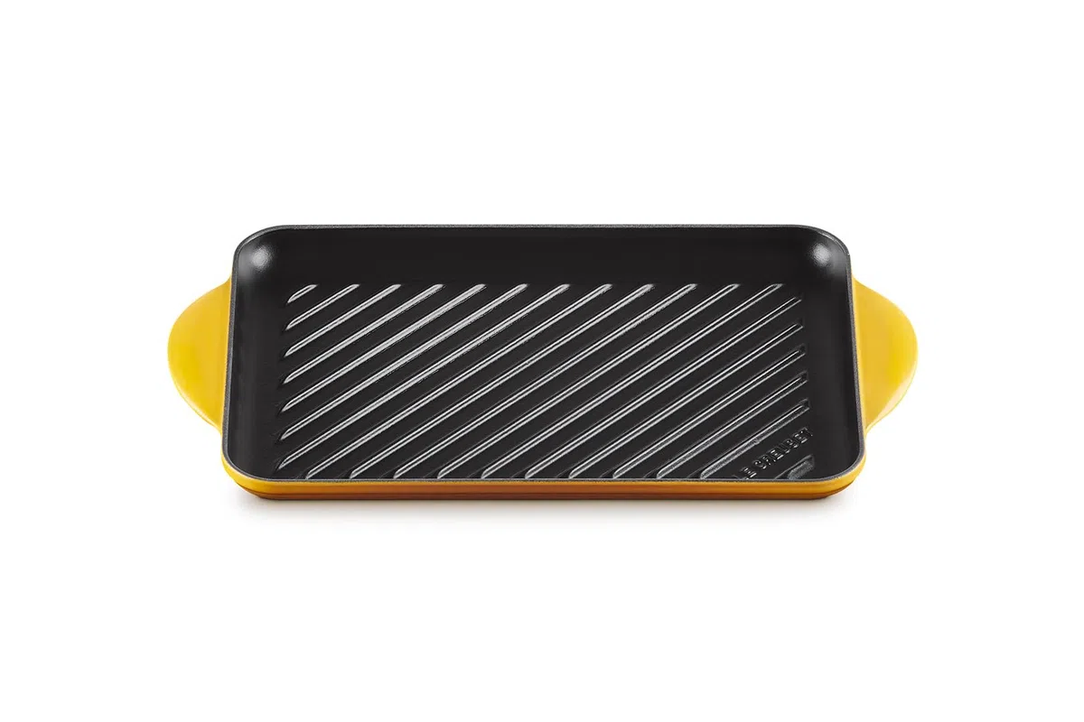 LE CREUSET Parrilla rectangular grill de hierro fundido, 32 cm, Nectar, 20202326720460