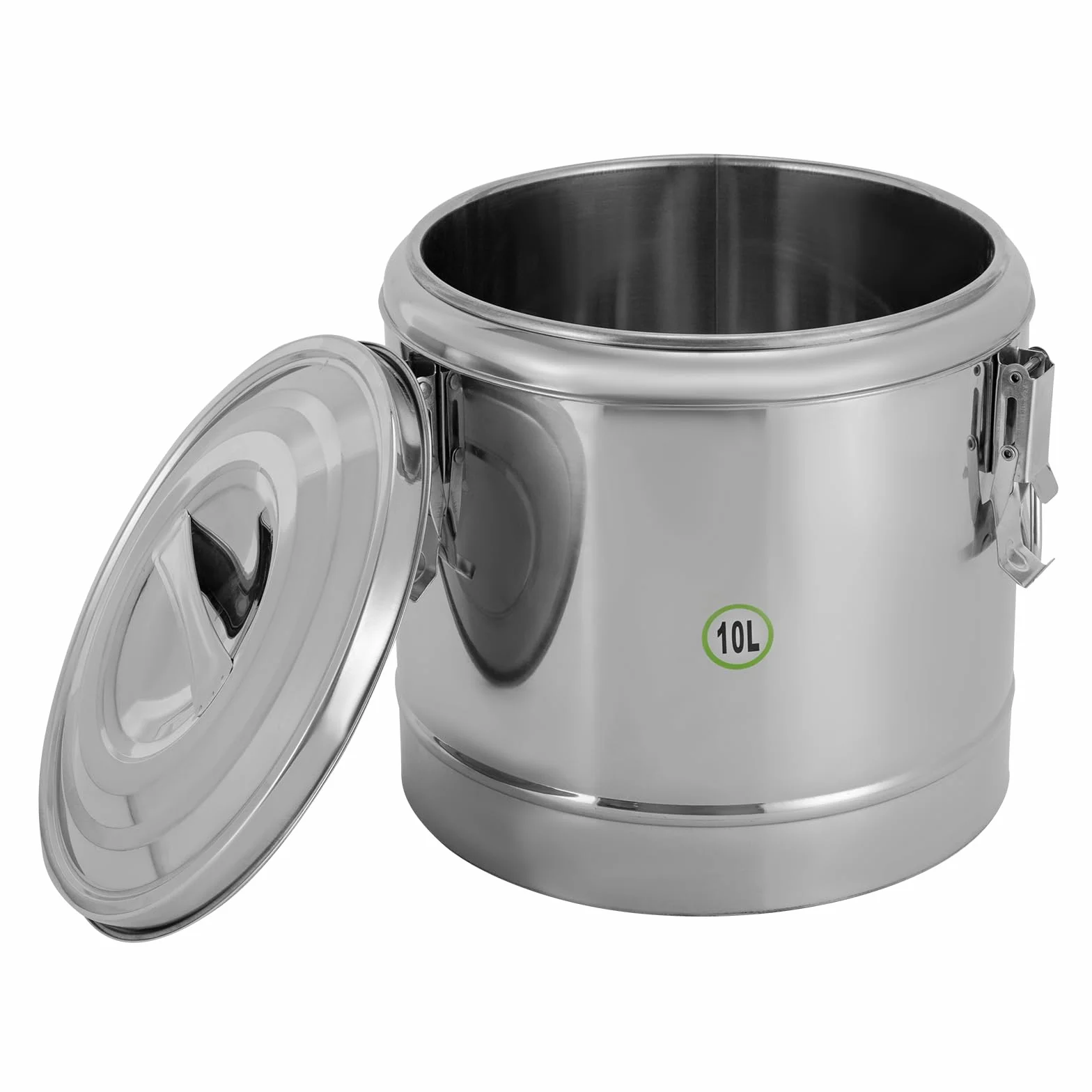 Cubo aislado de 10 l, contenedor de sopa de acero inoxidable con tapa asas barril hermético cubo sellado para restaurantes comedores hotpot tiendas hoteles