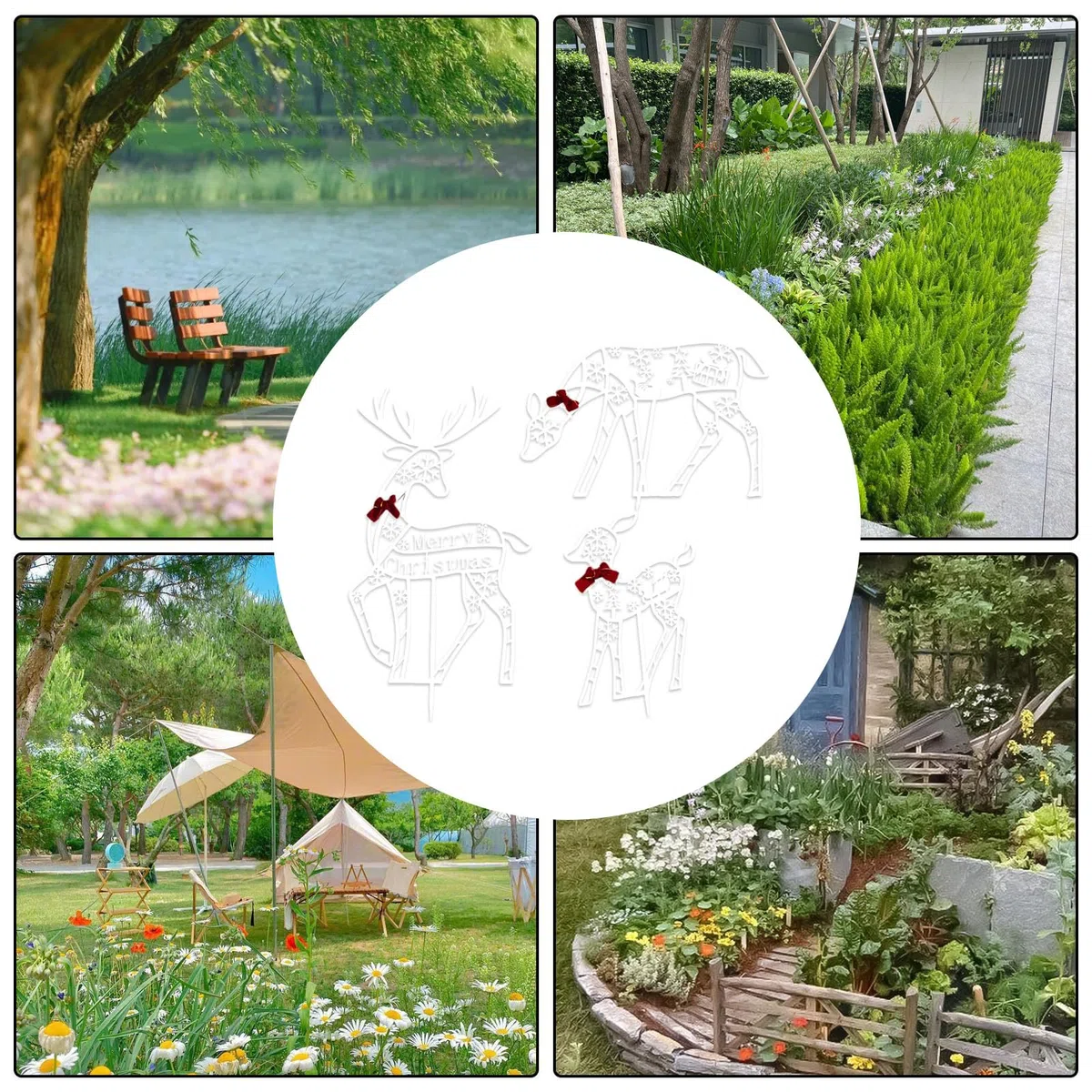 Navideños Para Exterior Decoración De Jardín Trasero Estacional | Decoraciones Festivas De Jardín Para Propietarios Vecindario Porche Patio Entrada Y Actividad Familiar