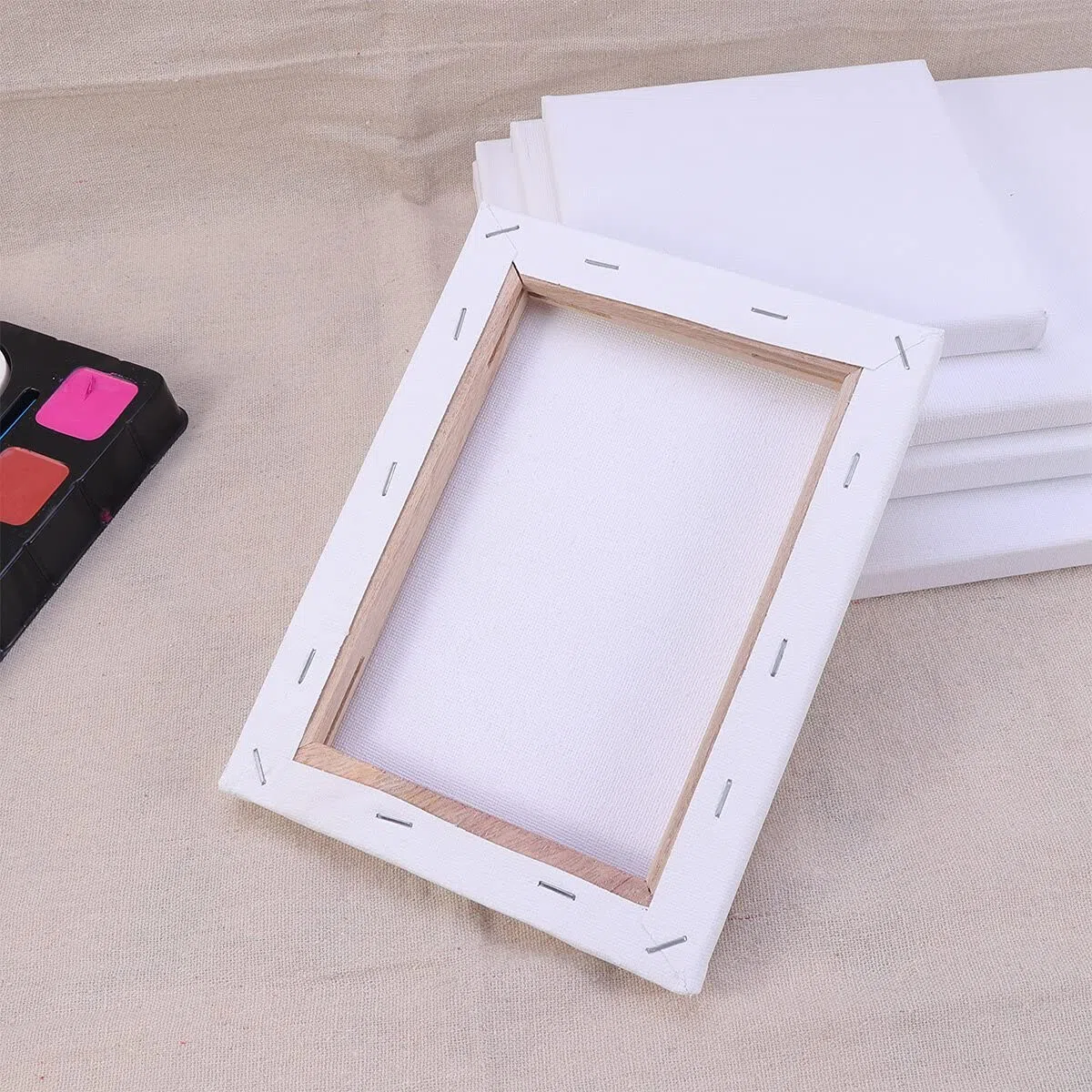 Lienzos para Pintar 1 0PCS Pintura al óleo Lienzo Pintura de Madera Marco algodón Blanco Estirado Lienzo Marco Dibujo Pintura Bricolaje Artista estirado Lienzo Paneles de Lienzo 772