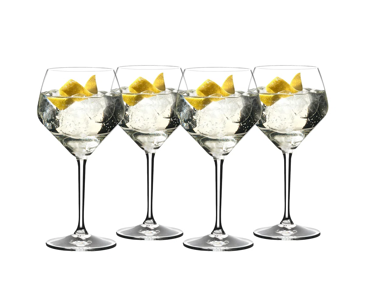 Juego de ginebra Riedel, copas de gin tonic, vasos de ginebra extrema, 670 ml, 4 vasos