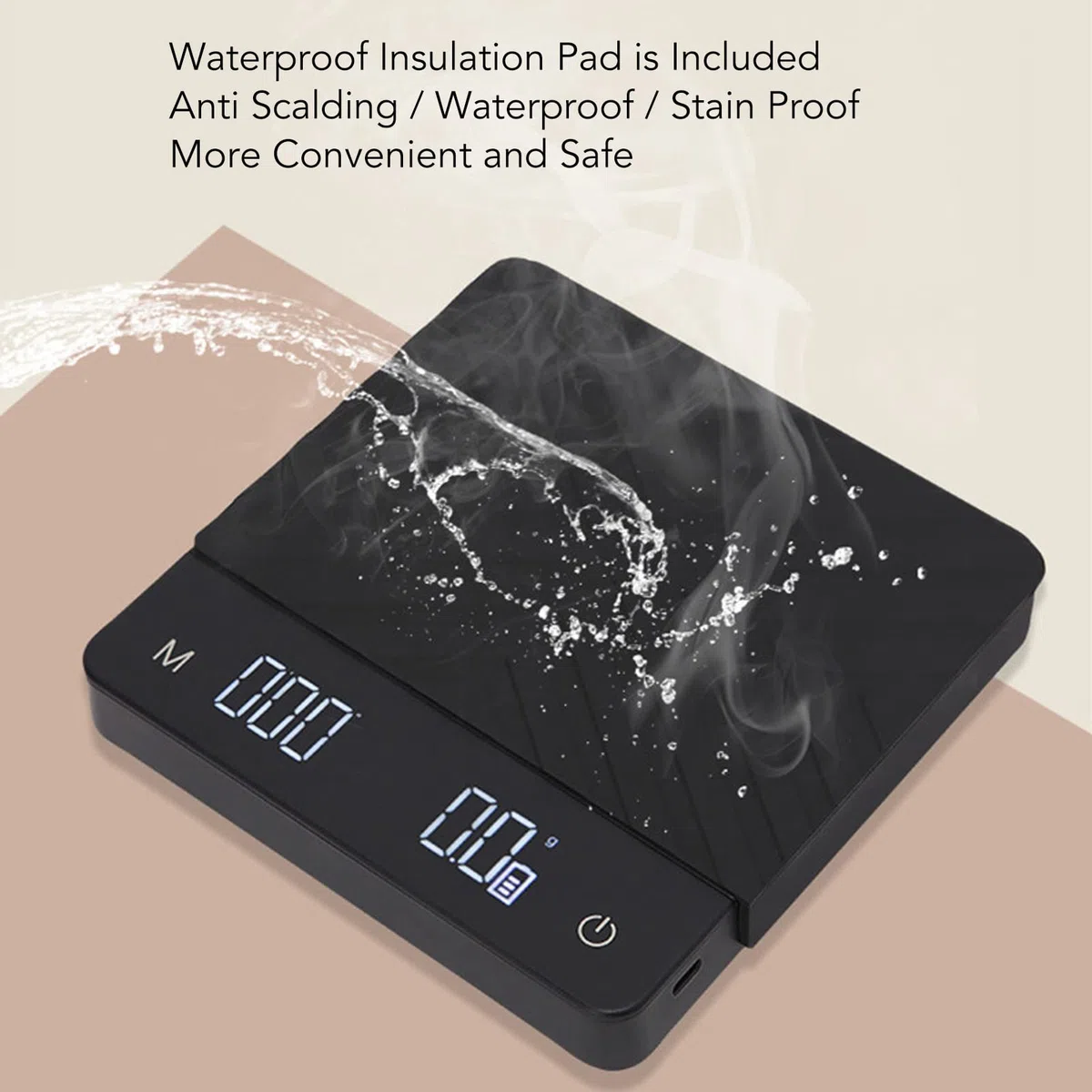 Báscula De Café Con Temporizador, Báscula De Café Digital Precisa De Alta Precisión, Báscula De Cocina Digital Inteligente Recargable Por USB Para Hornear, Cocinar, Preparar Comidas(3KG/0,1g)
