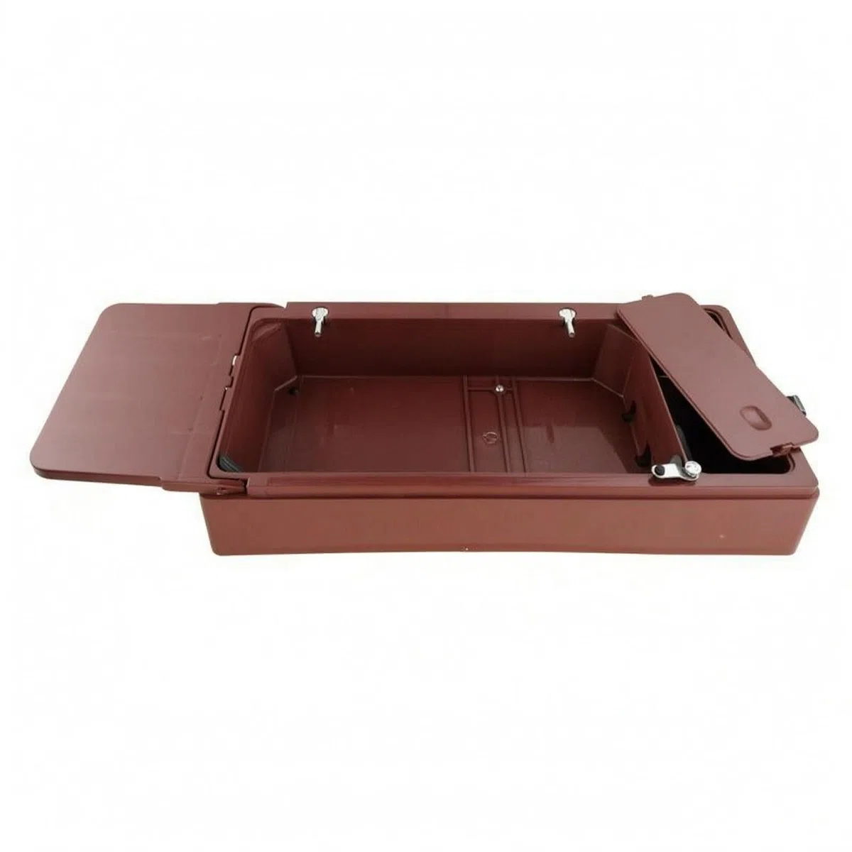Base Máquina Coser Moldeado Rígido Soporte Hilo Coser Paneles Abatibles Almacenaje, Marrón, Marrón