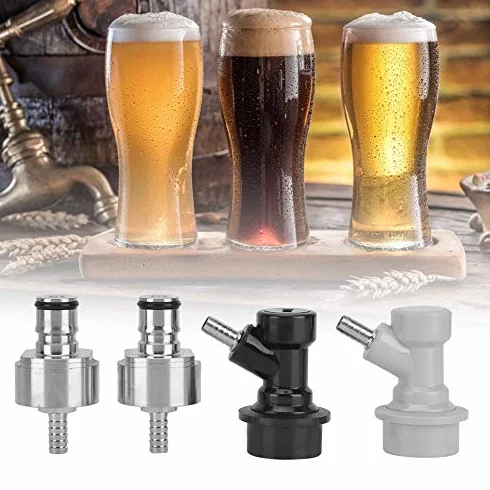 2pcs Cap carbonatación, de Acero Inoxidable con el carbonatador Barb Bola de Bloqueo del Conector, la Cerveza de Barril desconecte el Aparato de Homebrew Agua de Soda Carbonato Cerveza Refrescos