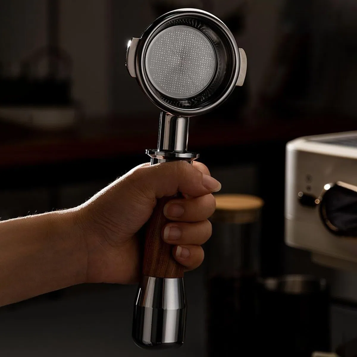 Portafiltro Sin Fondo Componentes Y Partes Para Portafiltro De Café Sin | Mango para Espresso Antideslizante Para Cocina Hogar Cafetería Bar Oficina Encimera Sala de Estar Comercial