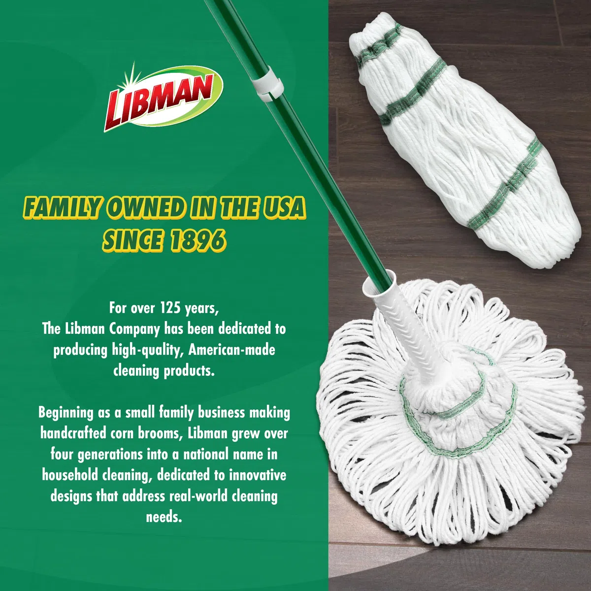 Libman Recambios, Hilo de poliéster, Blanco y Verde, Paquete de 3