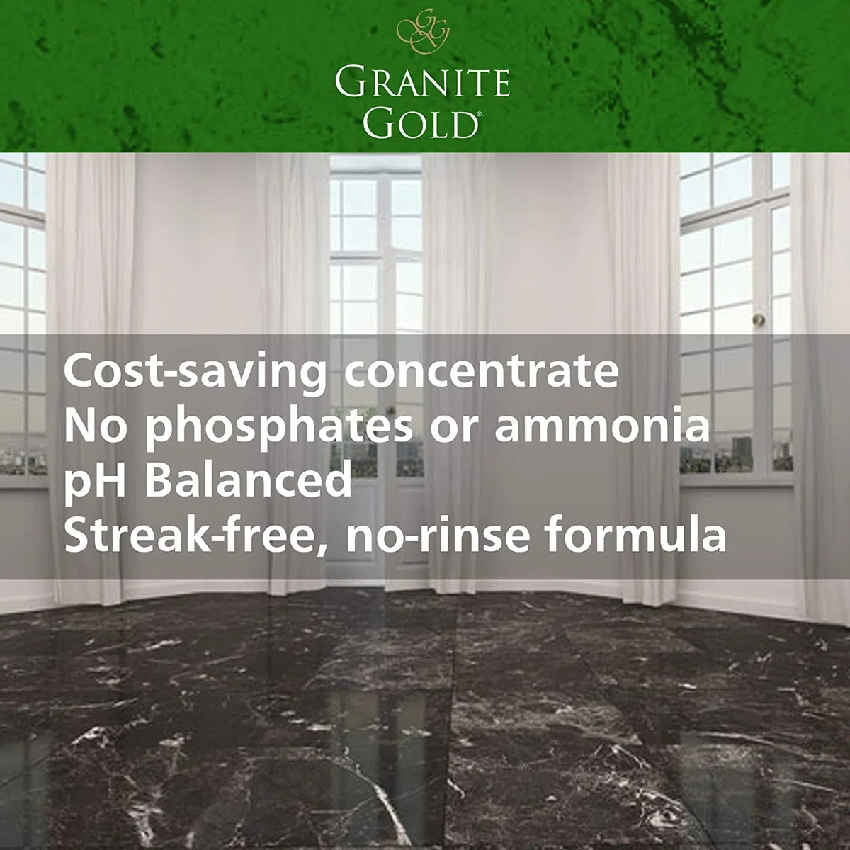 Granite Gold Stone and Tile Floor Cleaner GG0210, 32-Ounce Concentrated Formula