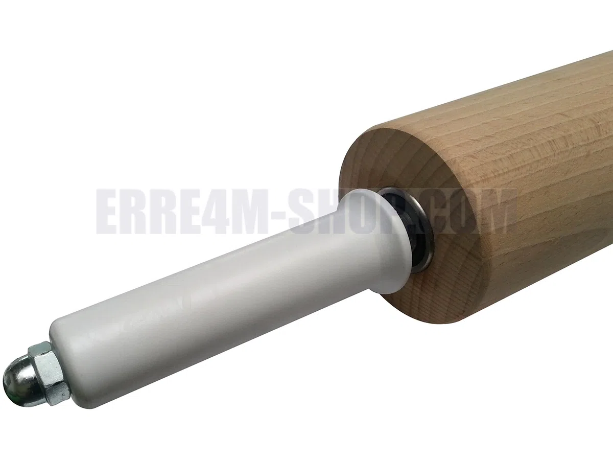 Rodillo de madera asas giratorias sobre Rodamientos de 45 cm diámetro 8 cm Profesional