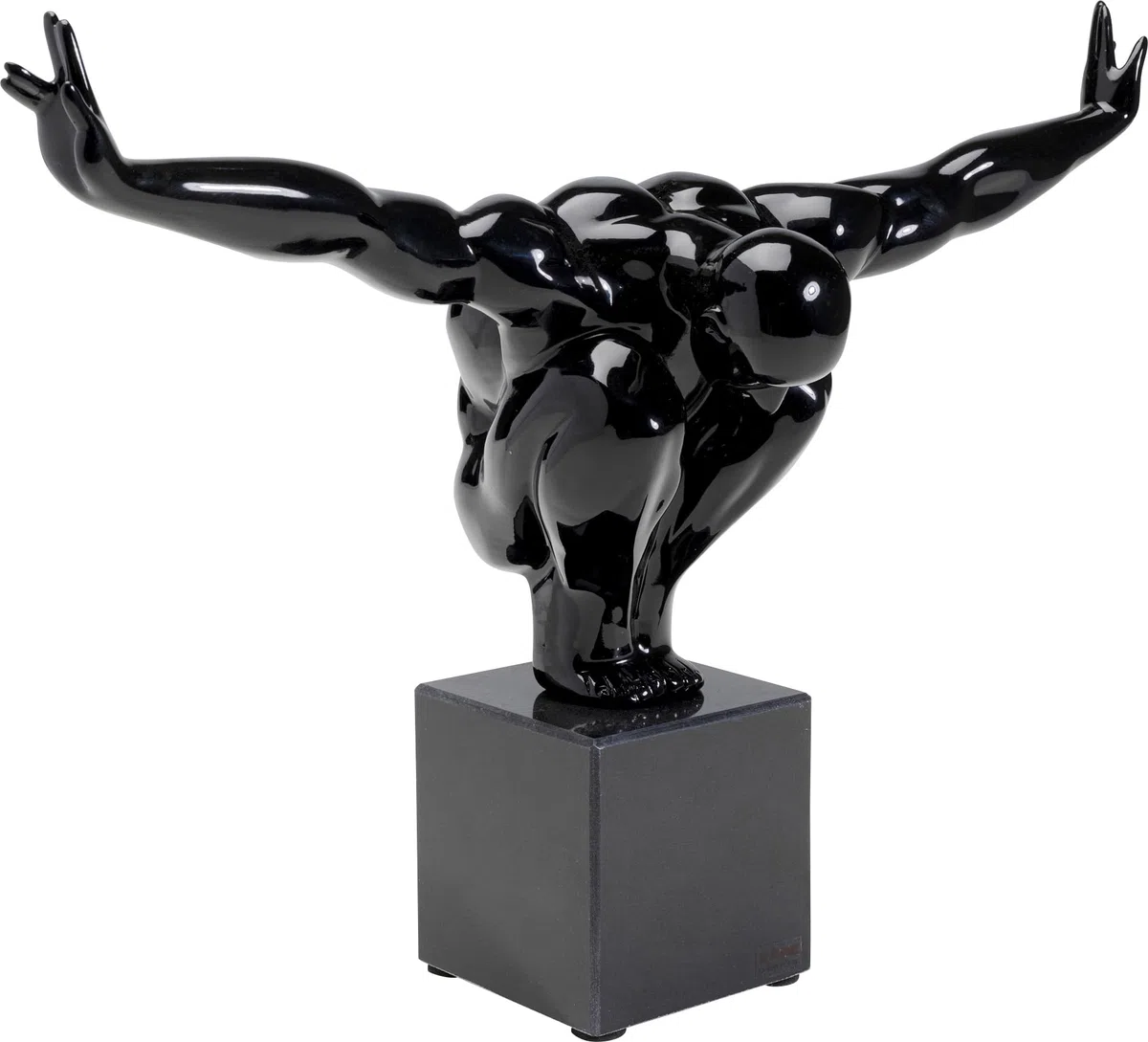 Kare 30796 - Estatua decorativa, 29 x 43 x 15 cm, color negro