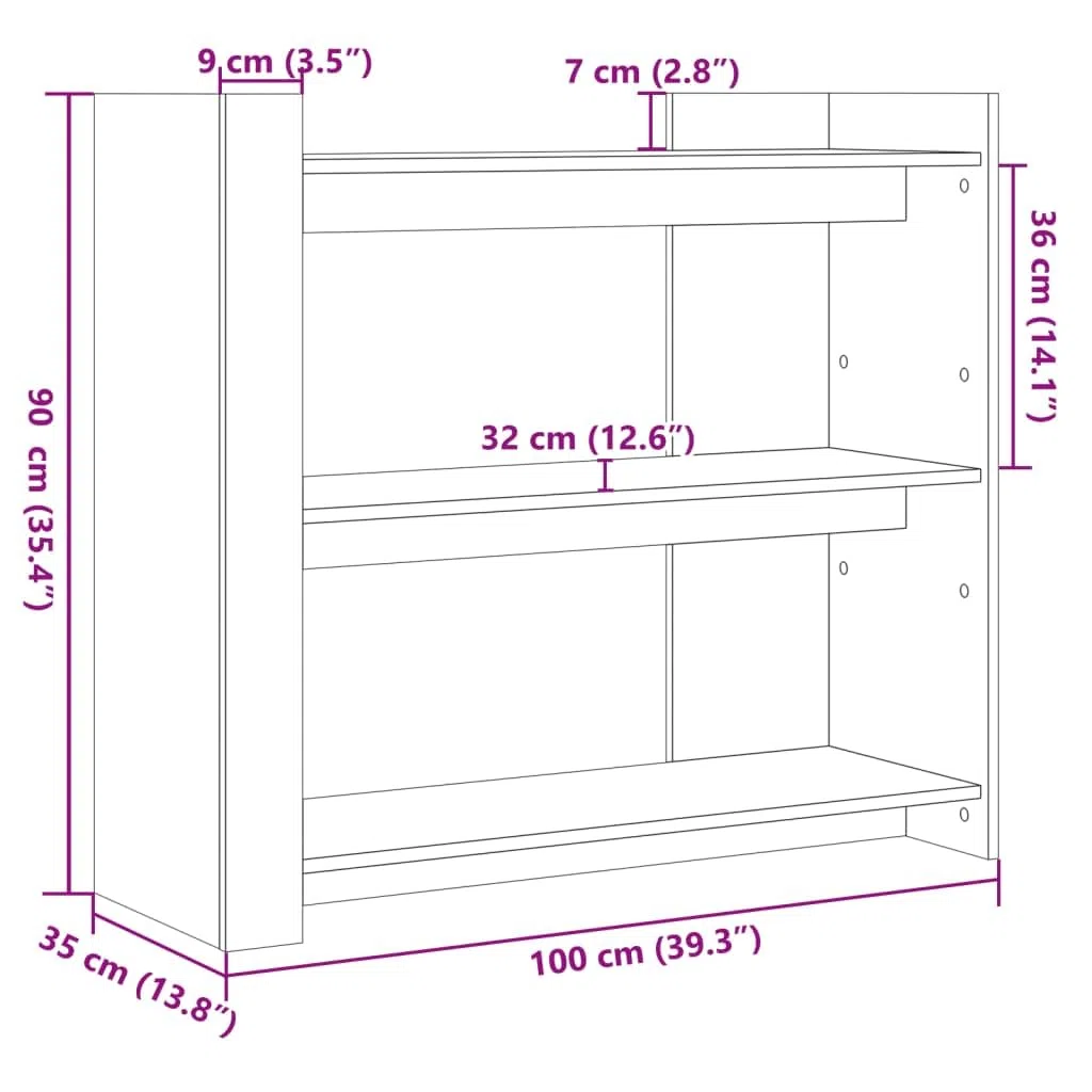 Mesa de consola clásica de madera gris Sonoma para el apartamento como mesa de pasillo con espacio de almacenamiento para fotos y plantas, dimensiones 100 x 35 x 90 cm