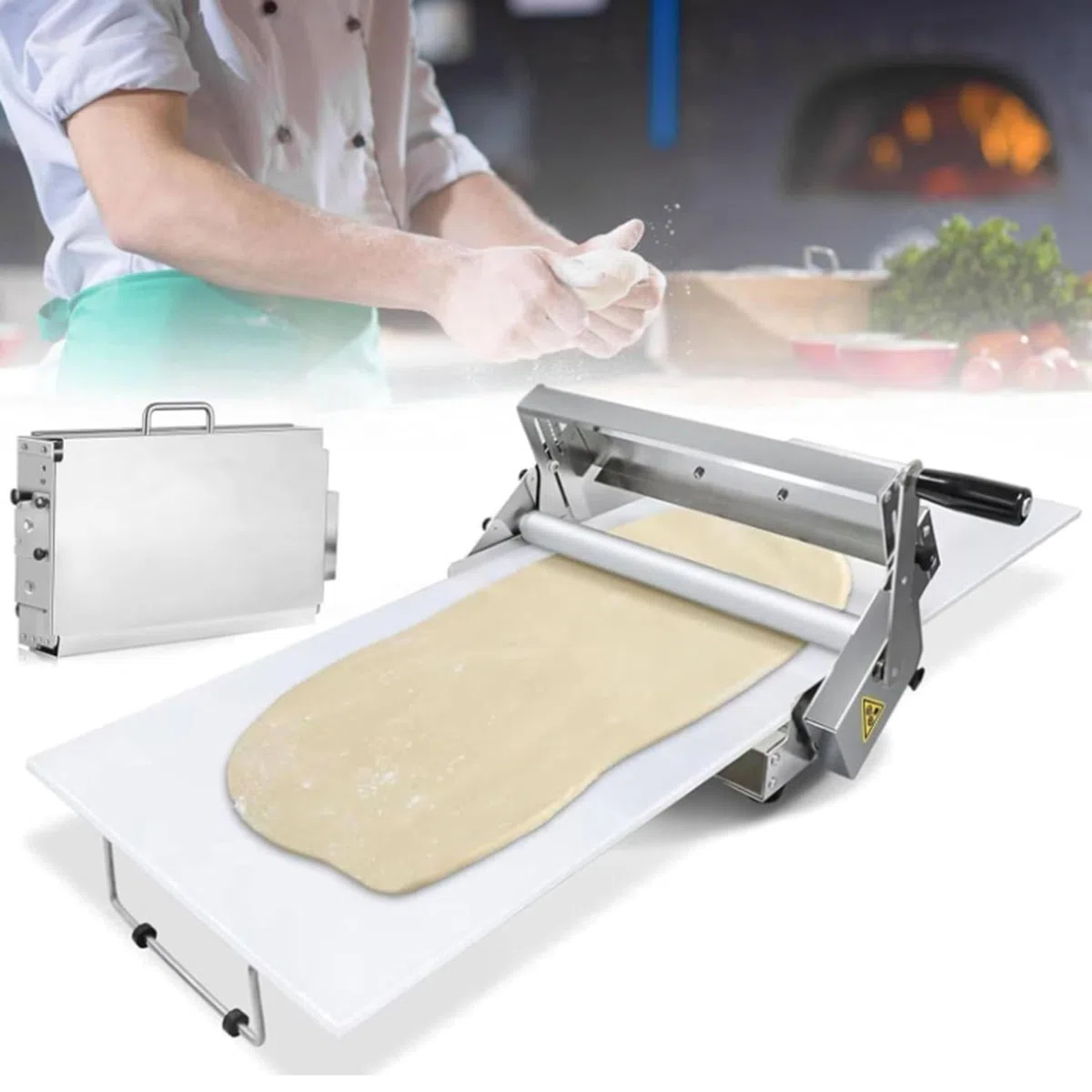 Máquina para Extender Masa, laminadora Manual de Pasteles y Rodillo para Fondant, Grosor Ajustable, Equipo de panadería Plegable.