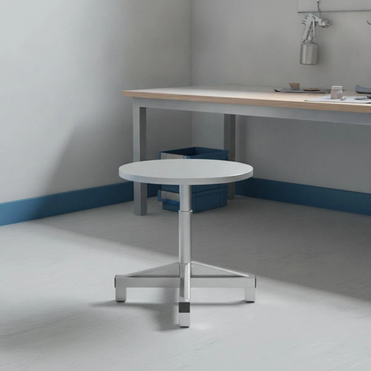 Soporte de Pintura Giratorio Mesa Giratoria Rotatoria Base Estable Soporte Vertical en Acero Inoxidable con Grados para, Diámetro 50cm X Altura 50cm