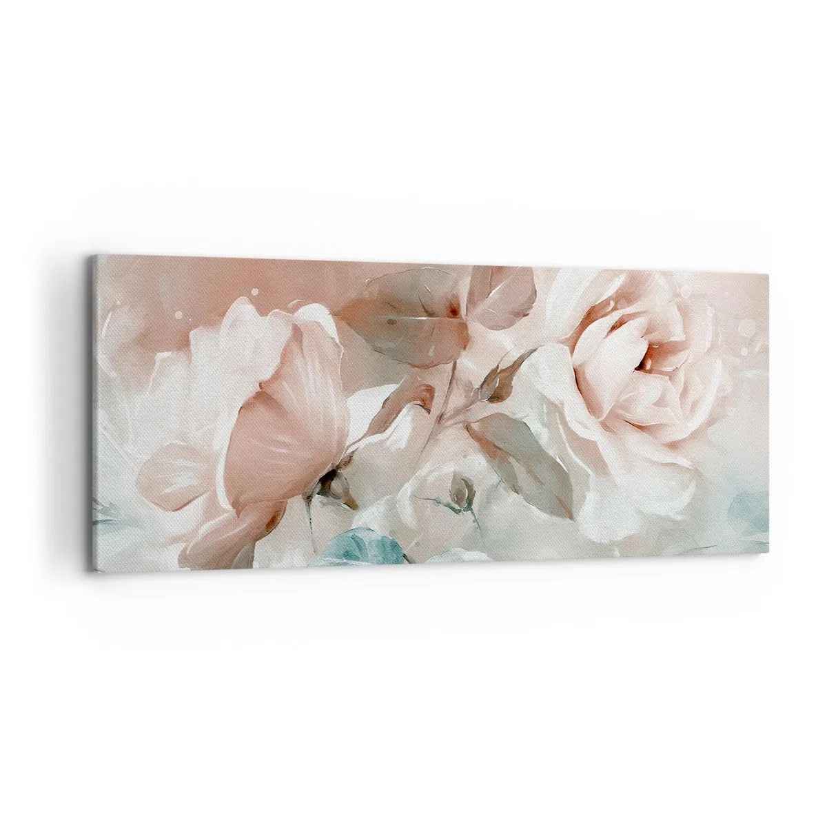 Cuadros Decoracion Salon Flores Romántico Rosas Lienzos decorativos 120x50cm Cuadro Sobre Lienzo Moderno Dormitorio Cocina Cuadros Pared Imágenes Wall Art Prints Decor Canvas Grande AB120x50-5505