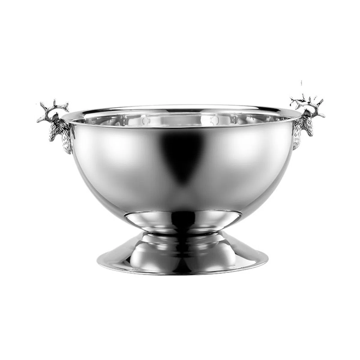 Cubo de Hielo Cubo de Hielo Acero Inoxidable 13,5 l for Bar, Almacenamiento champán y Cerveza con asa Cubo de Hielo frío para Barra(Silver)