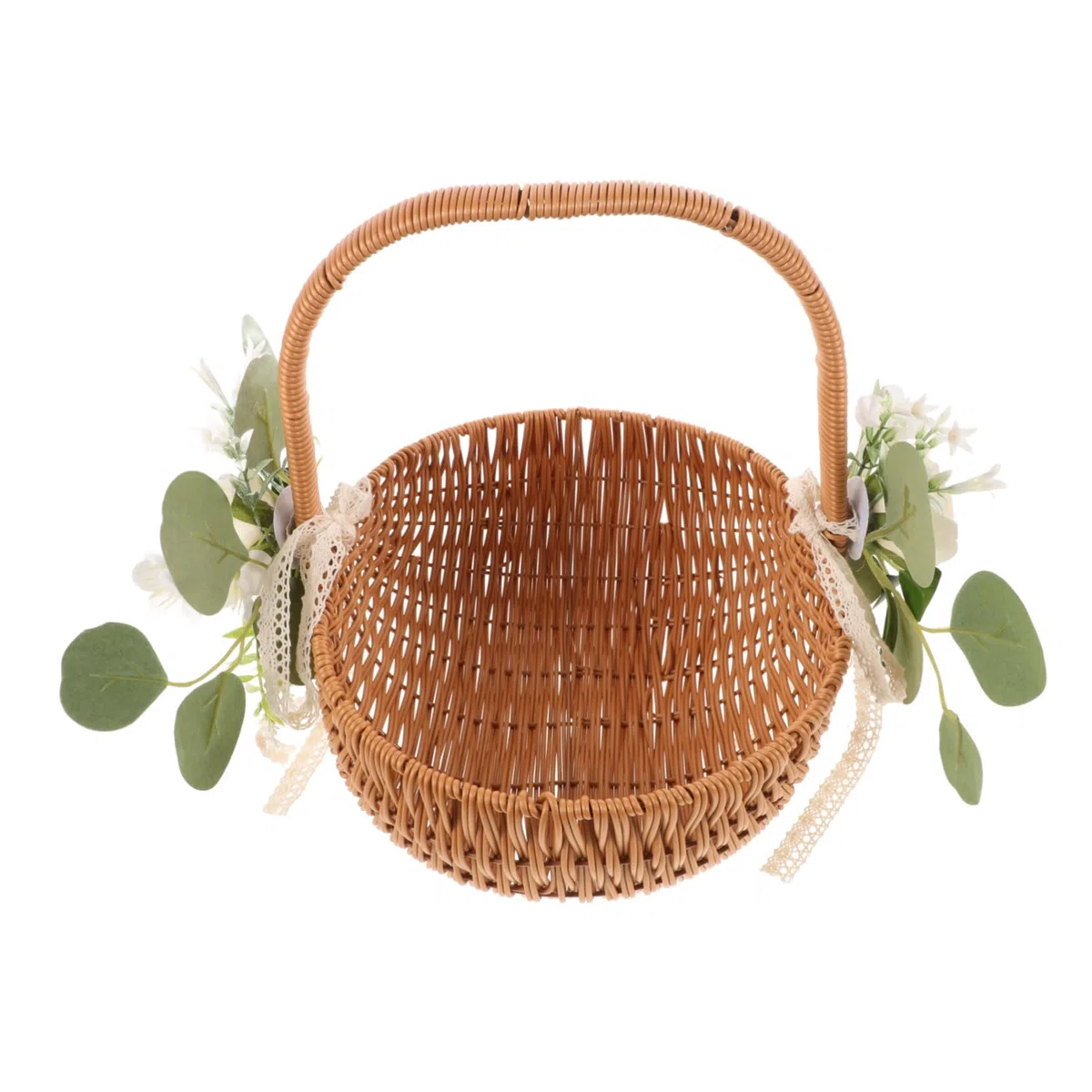 PRETYZOOM Cesta De Imitación para Almacenamiento De para Picnic y Decoración De Bodas Diseño Rústico y Práctico