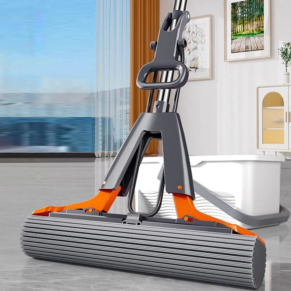 Mopa | Herramientas de limpieza para el hogar auto-escurridor | fregona para baño | elimina manchas de agua de grasa azulejos laminados baño garaje dormitorio